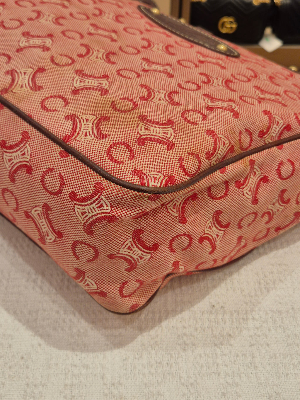 Celine Macadam Canvas Hobo Pink