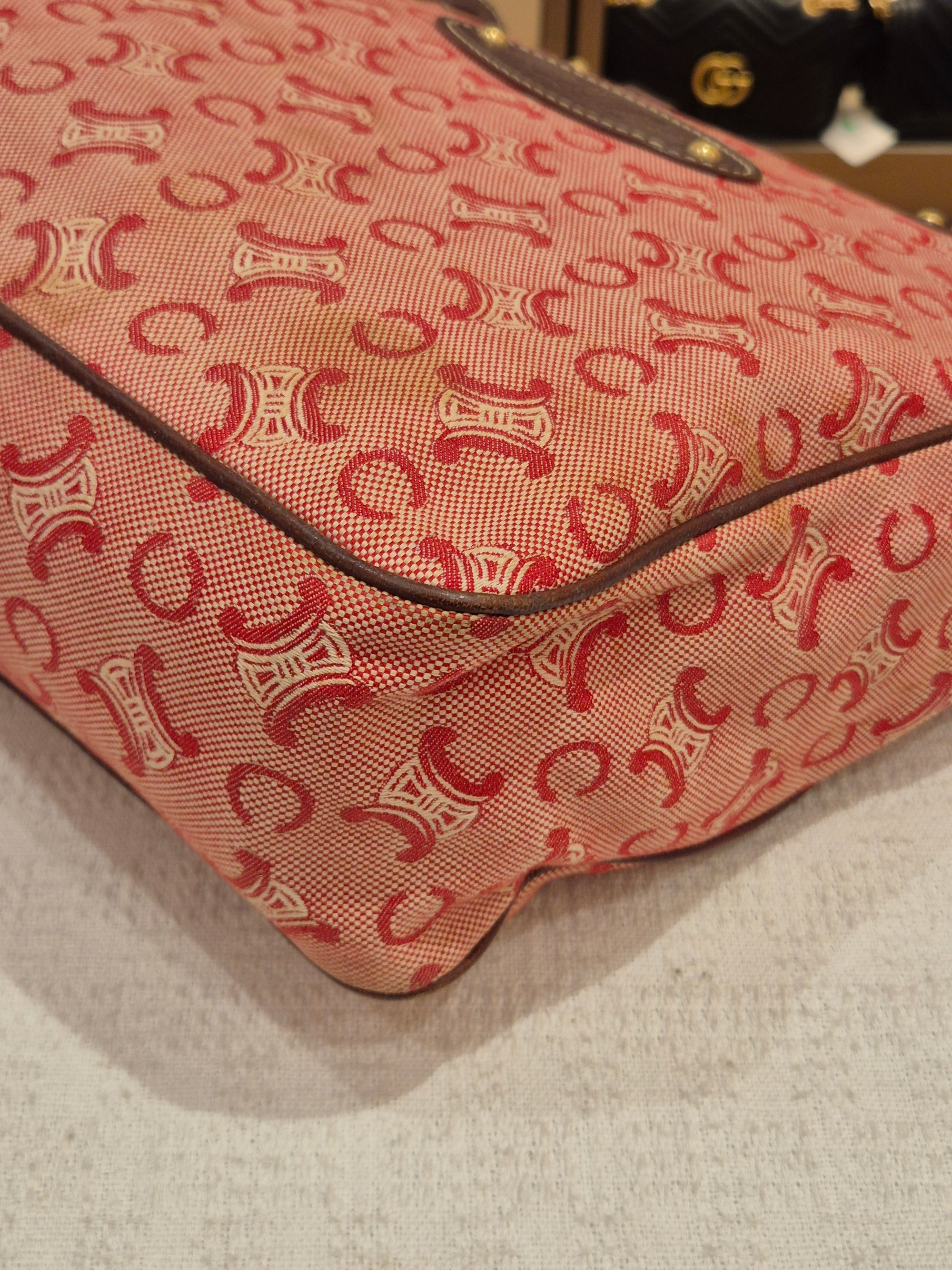 Celine Macadam Canvas Hobo Pink