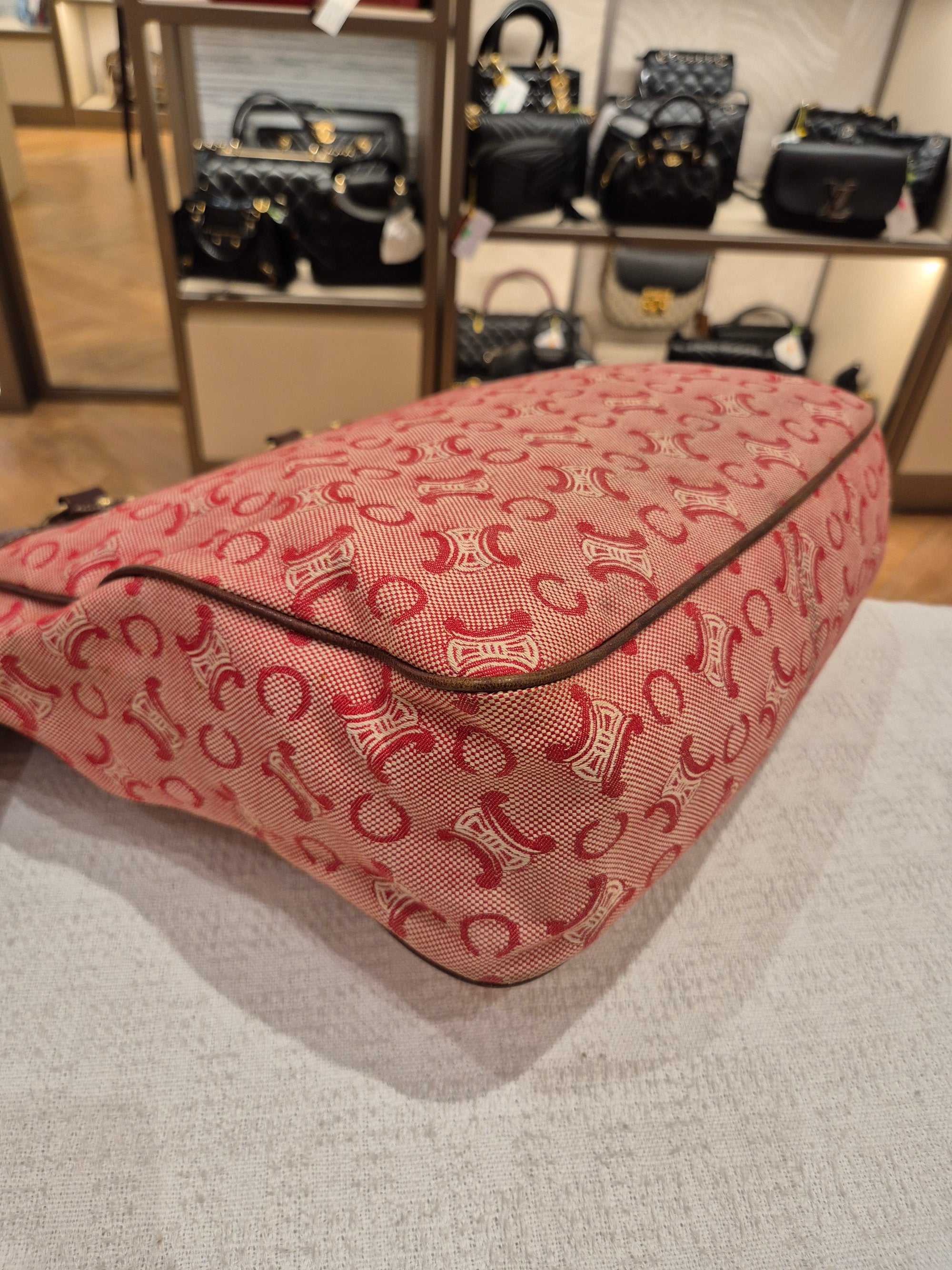 Celine Macadam Canvas Hobo Pink
