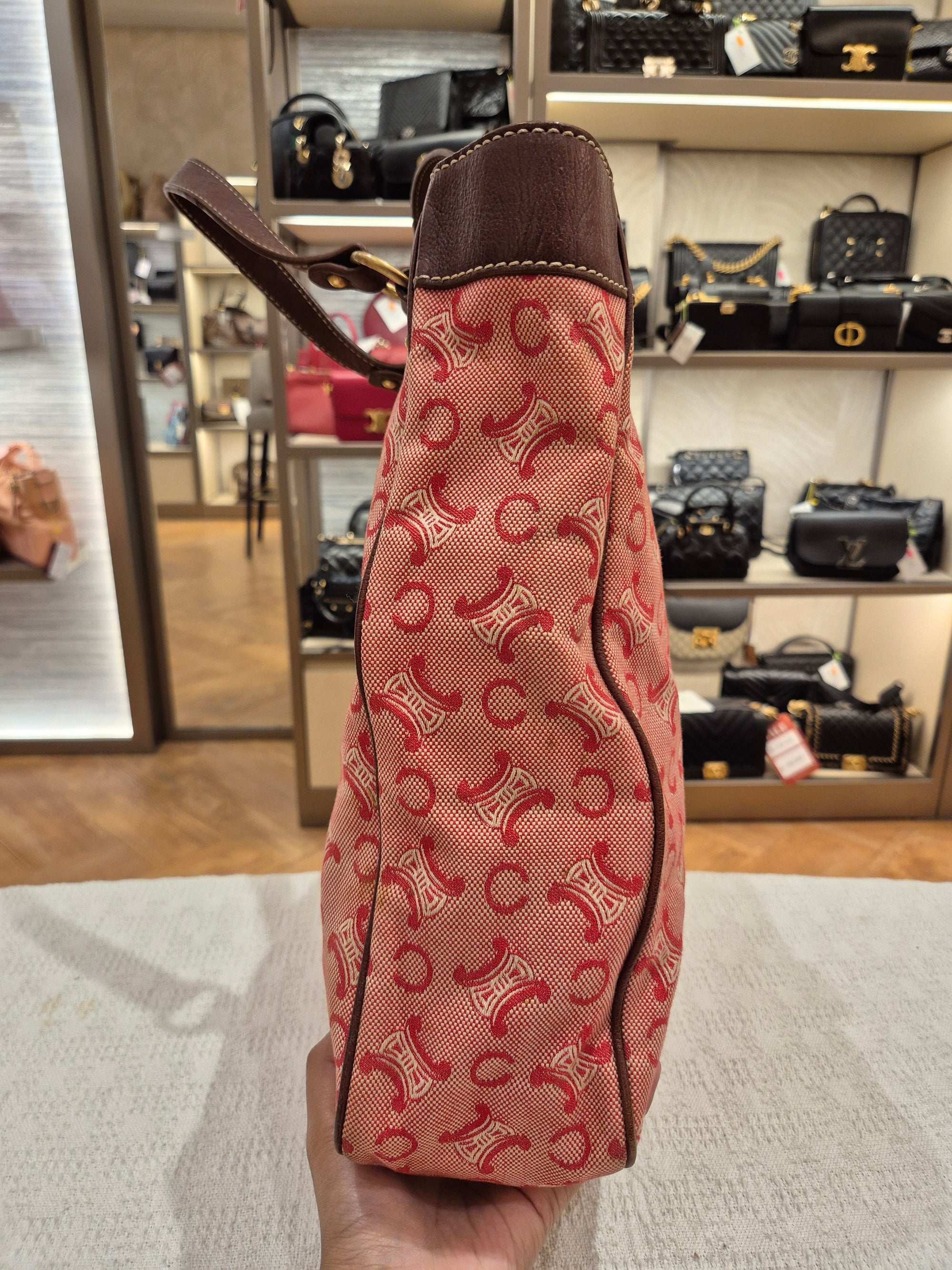 Celine Macadam Canvas Hobo Pink