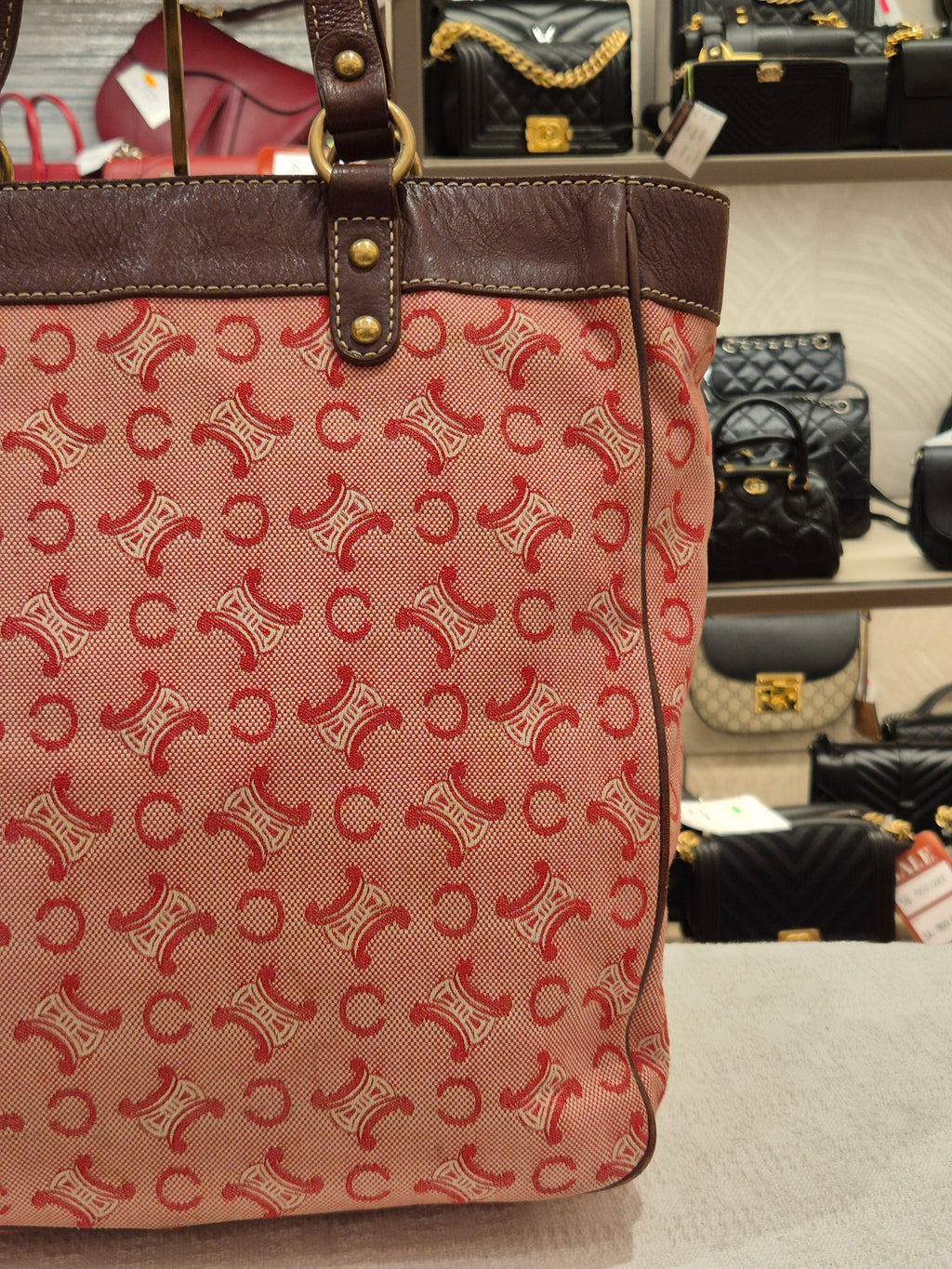 Celine Macadam Canvas Hobo Pink