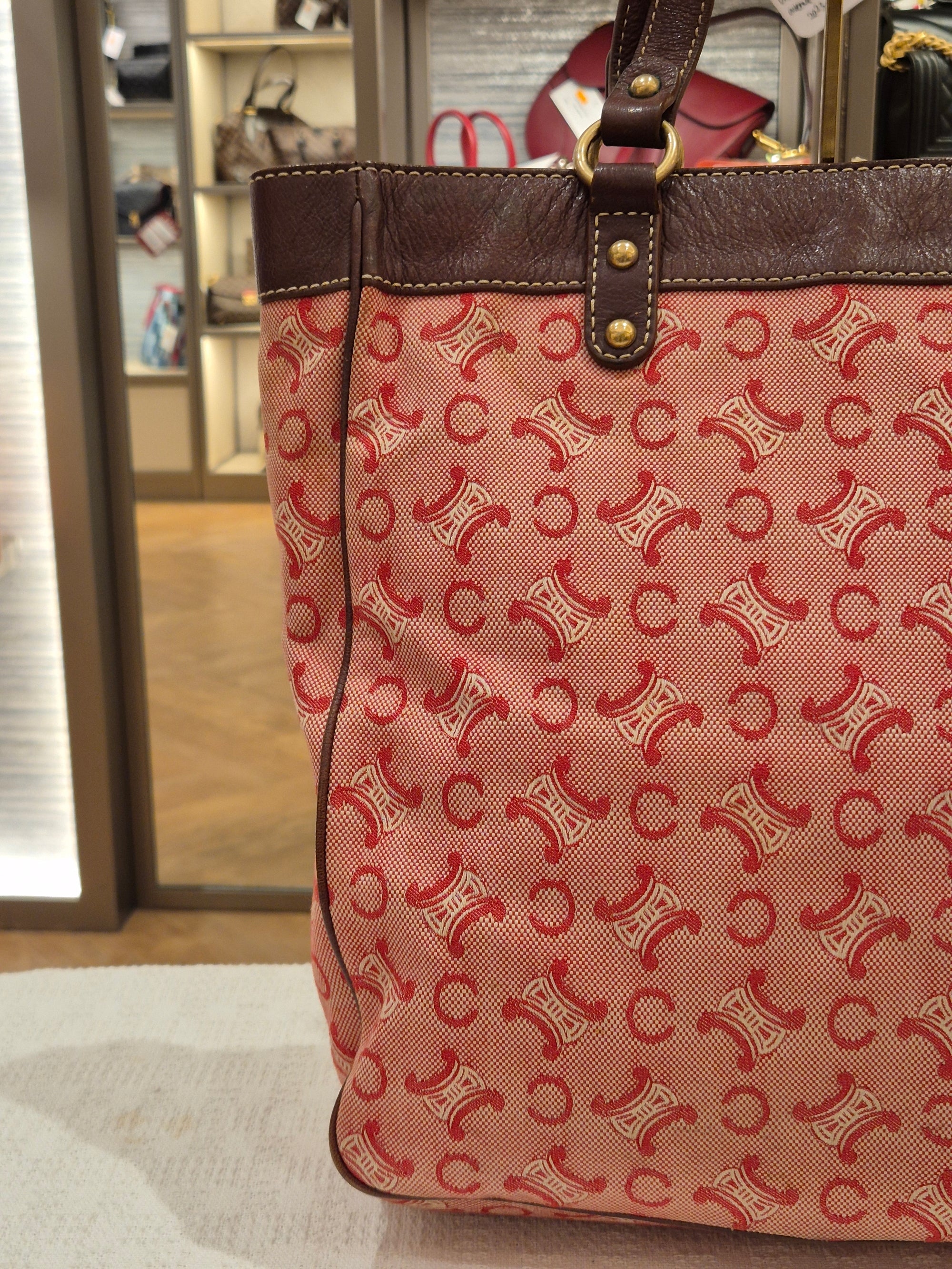 Celine Macadam Canvas Hobo Pink