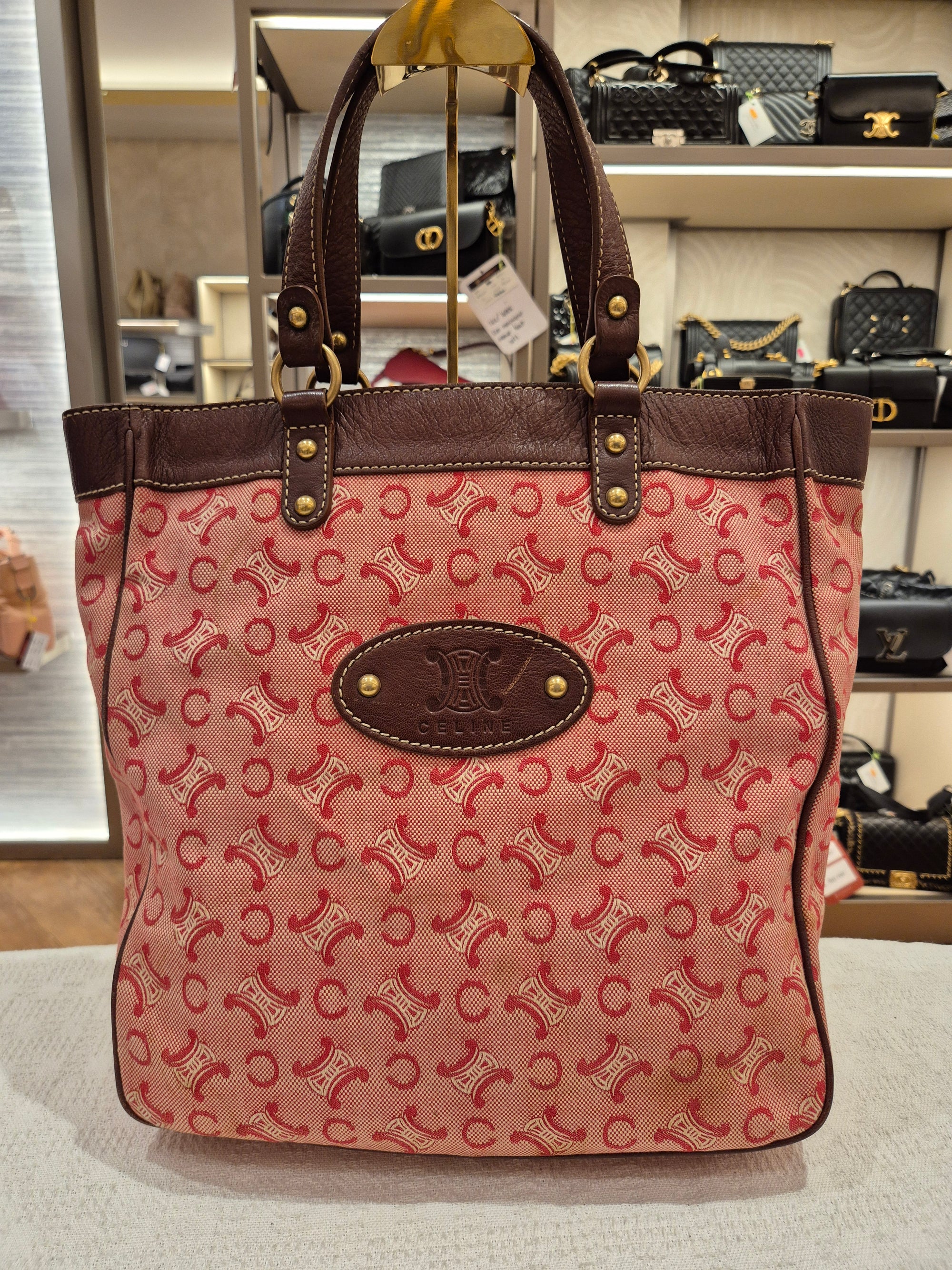 Celine Macadam Canvas Hobo Pink