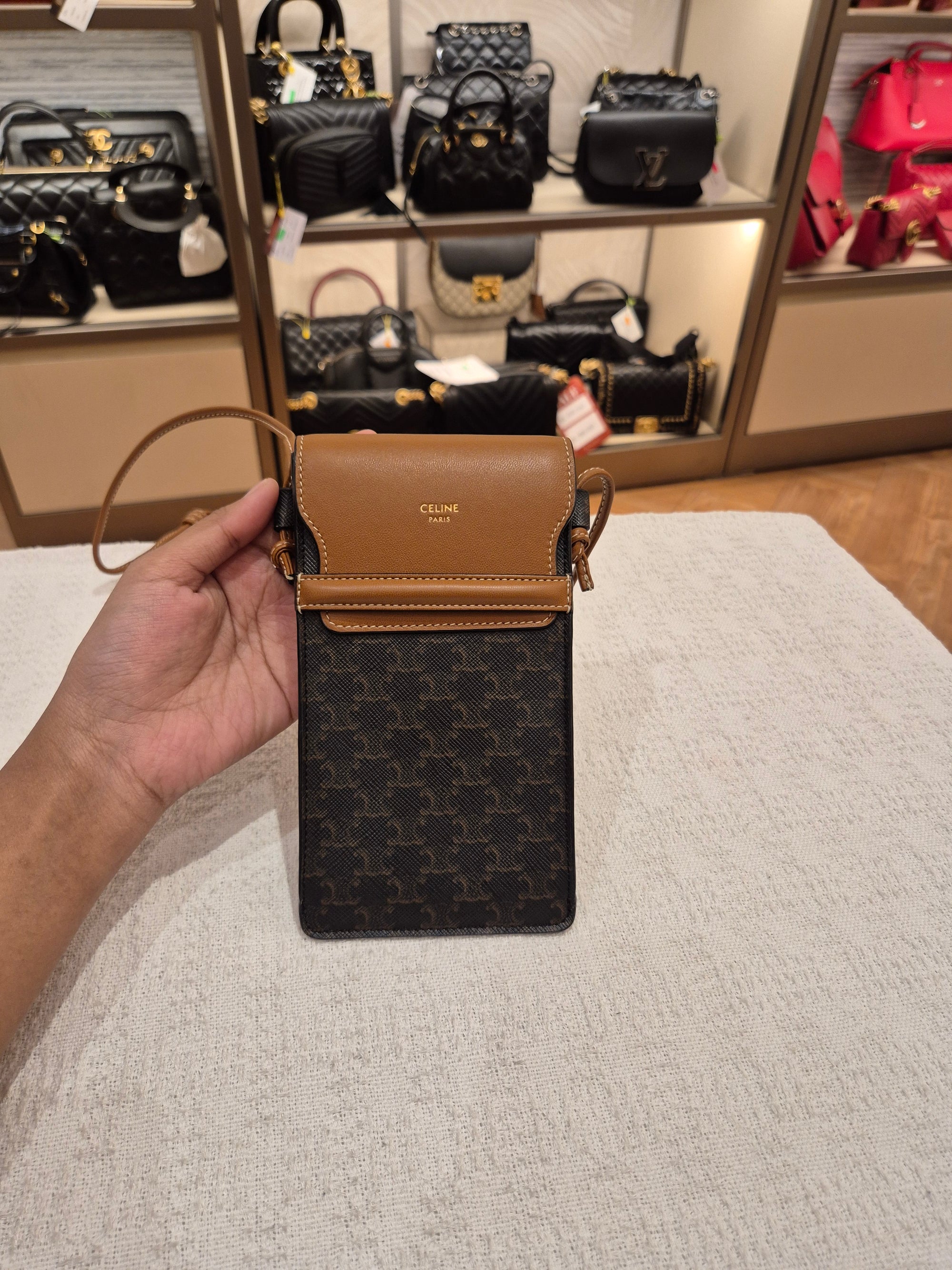 Celine Triomphe Phone Holder