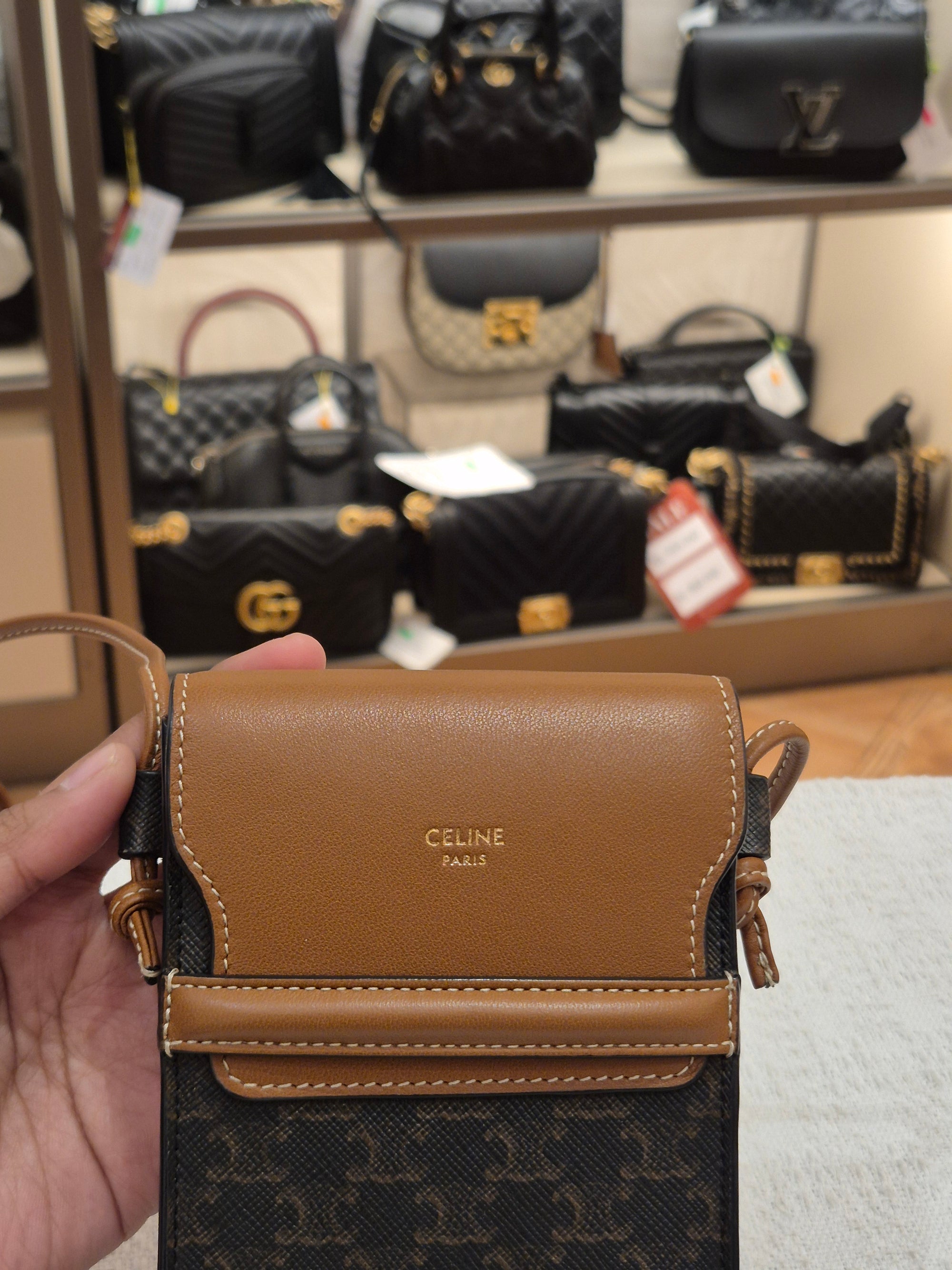 Celine Triomphe Phone Holder