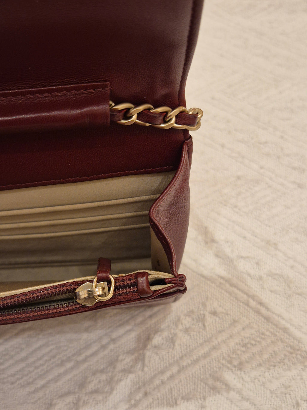 Chanel Wallet On Chain Camelia Maroon