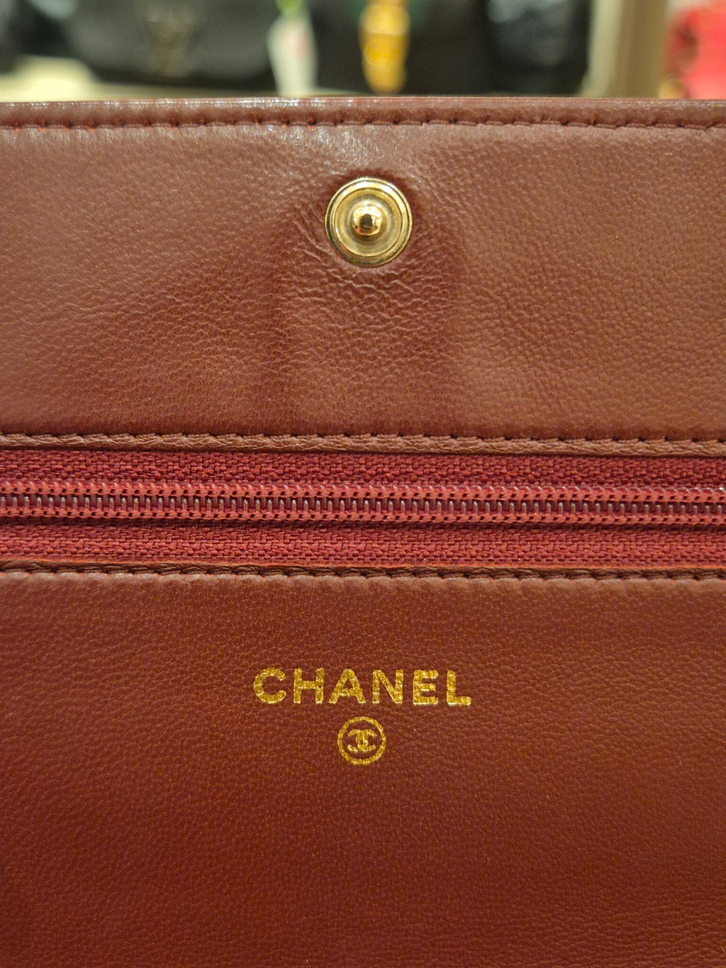 Chanel Wallet On Chain Camelia Maroon