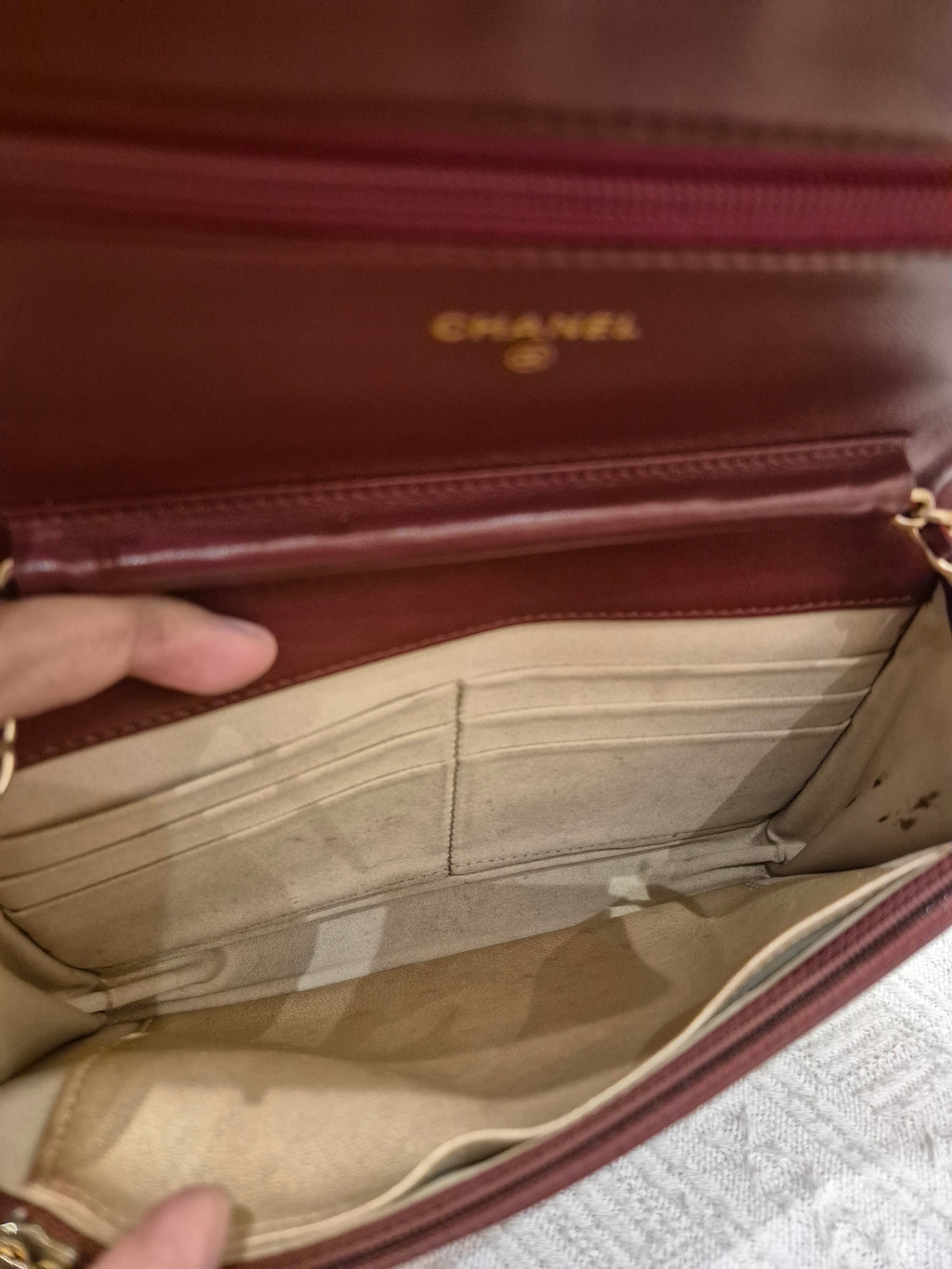 Chanel Wallet On Chain Camelia Maroon