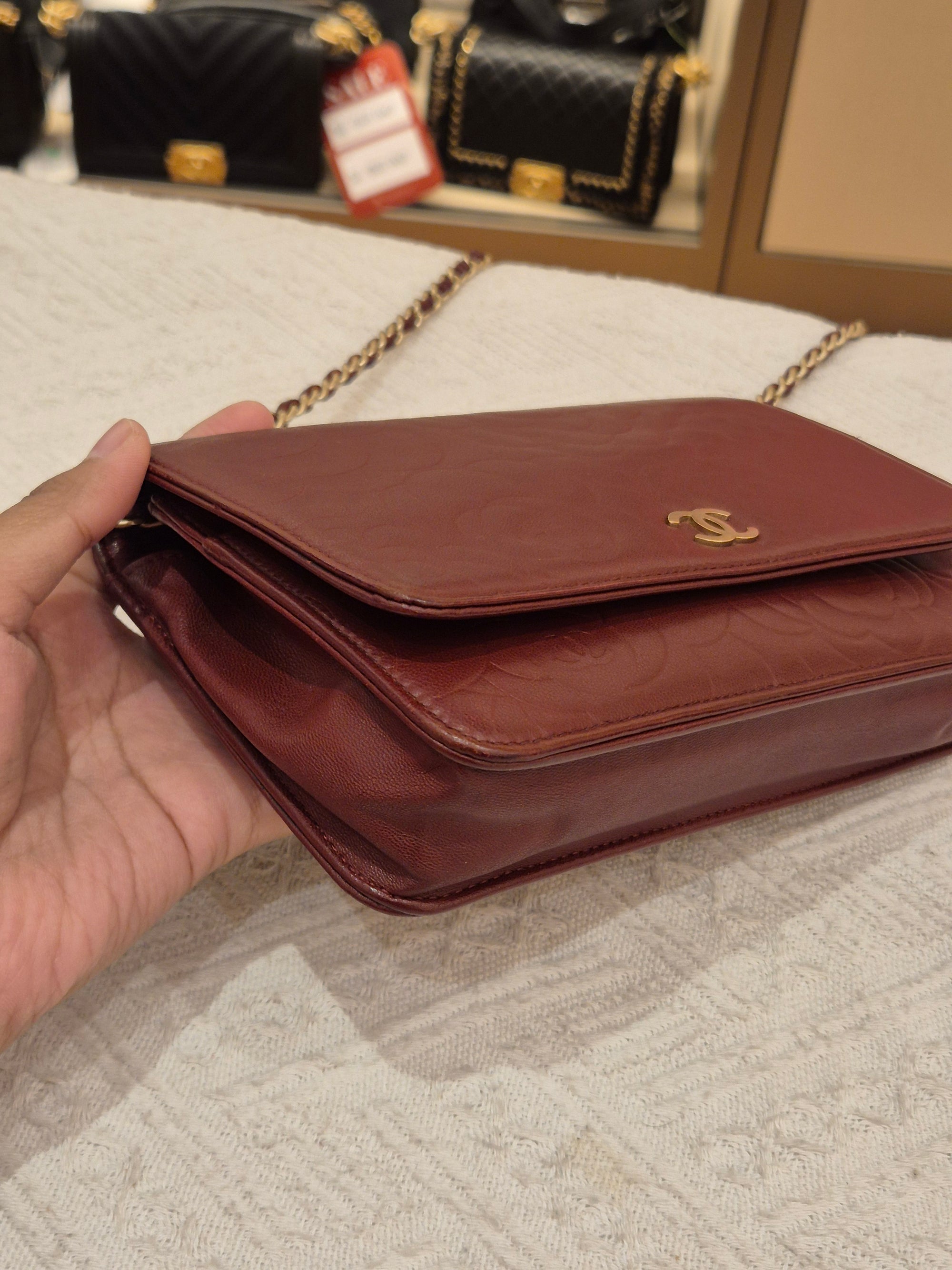 Chanel Wallet On Chain Camelia Maroon