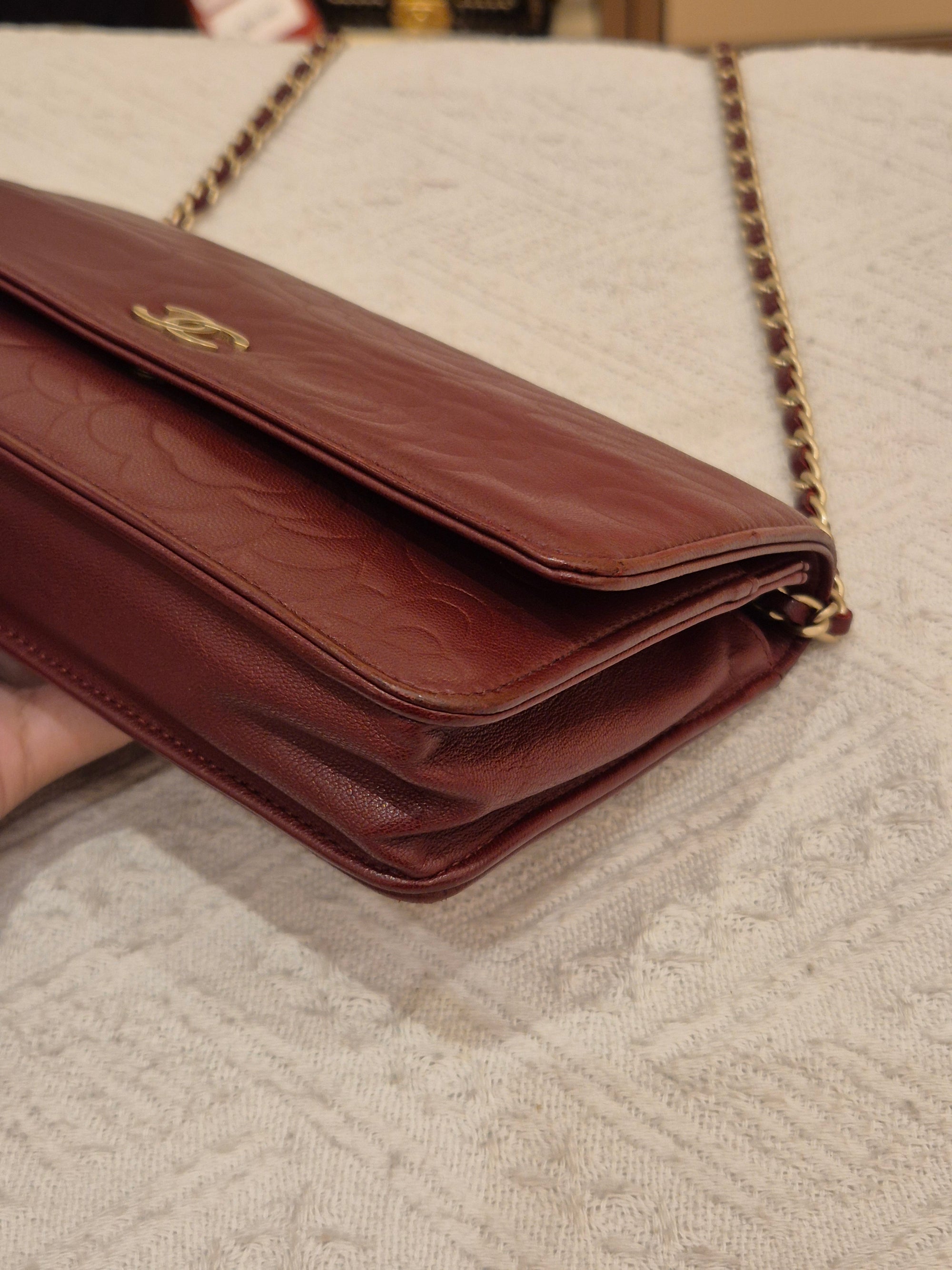 Chanel Wallet On Chain Camelia Maroon