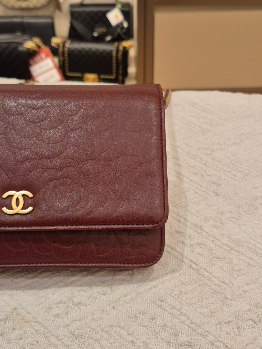 Chanel Wallet On Chain Camelia Maroon
