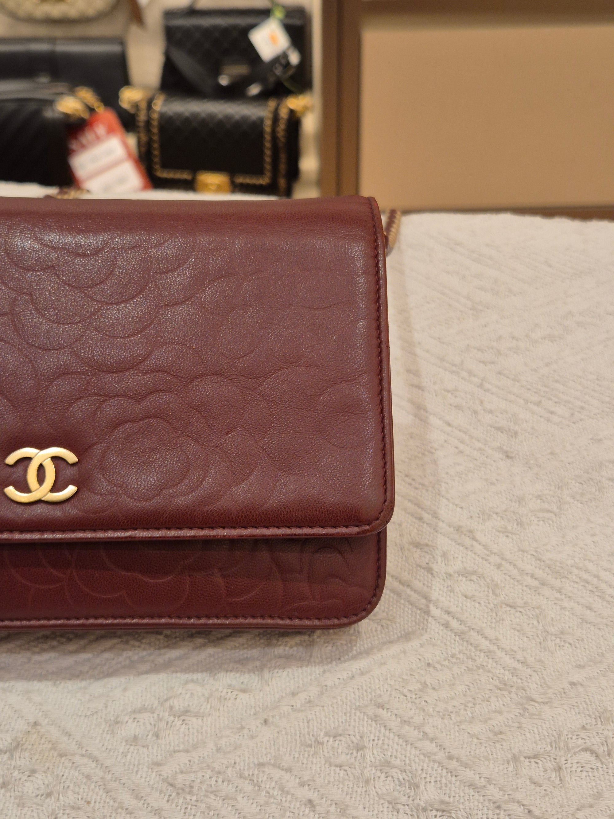 Chanel Wallet On Chain Camelia Maroon