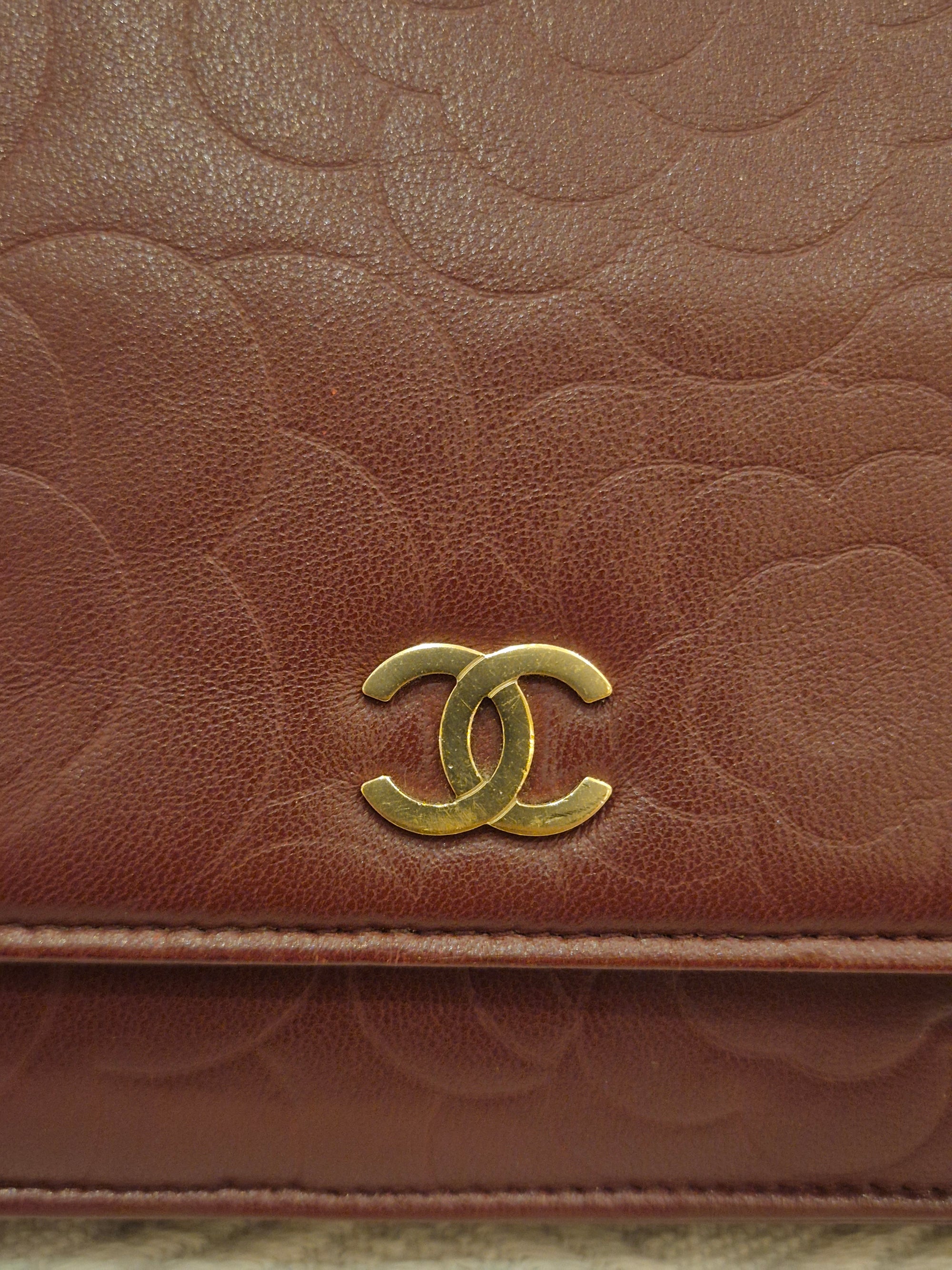 Chanel Wallet On Chain Camelia Maroon