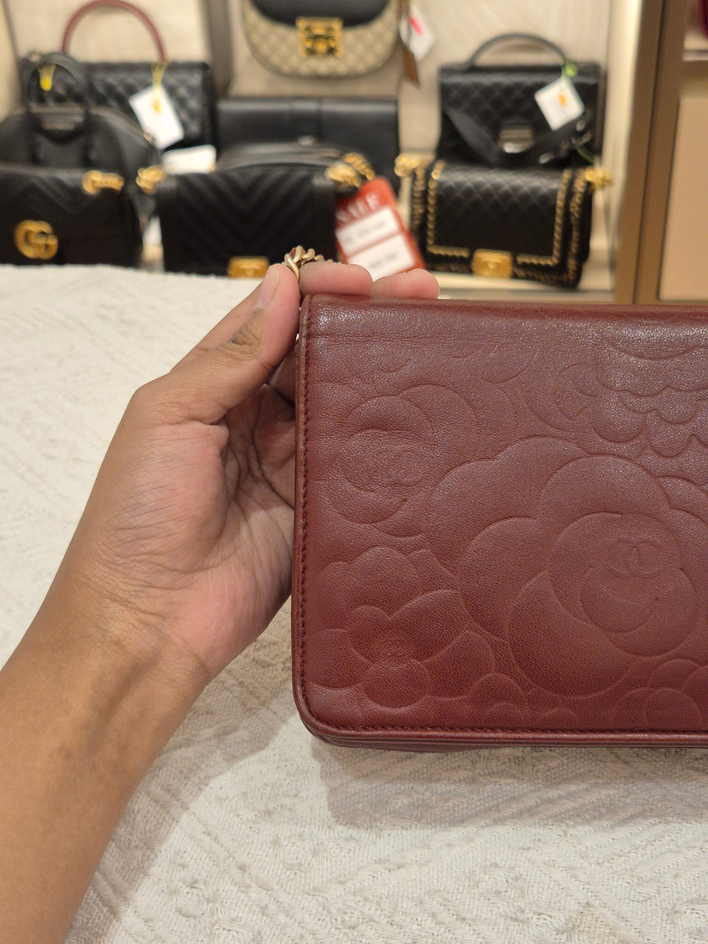 Chanel Wallet On Chain Camelia Maroon