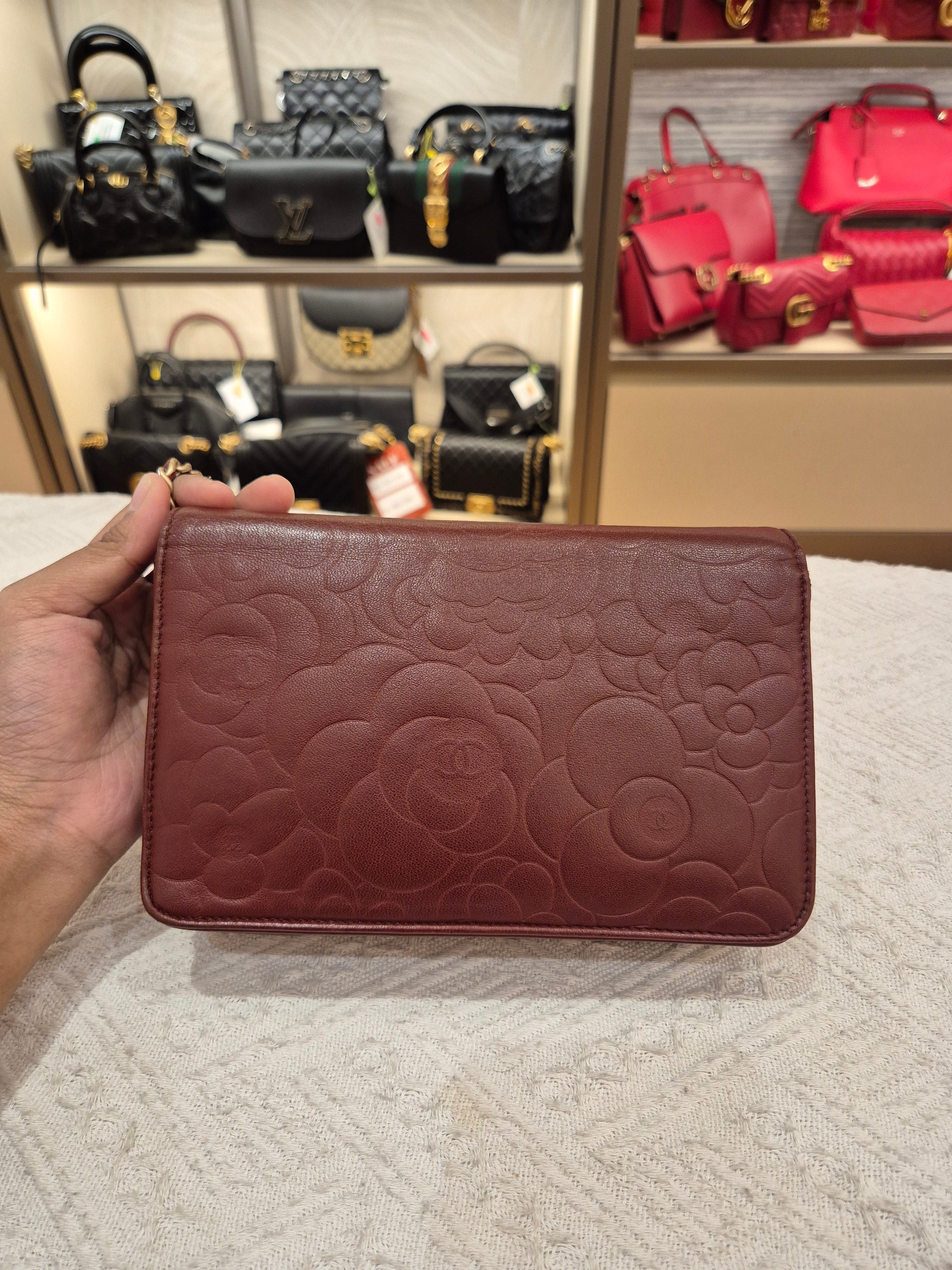 Chanel Wallet On Chain Camelia Maroon