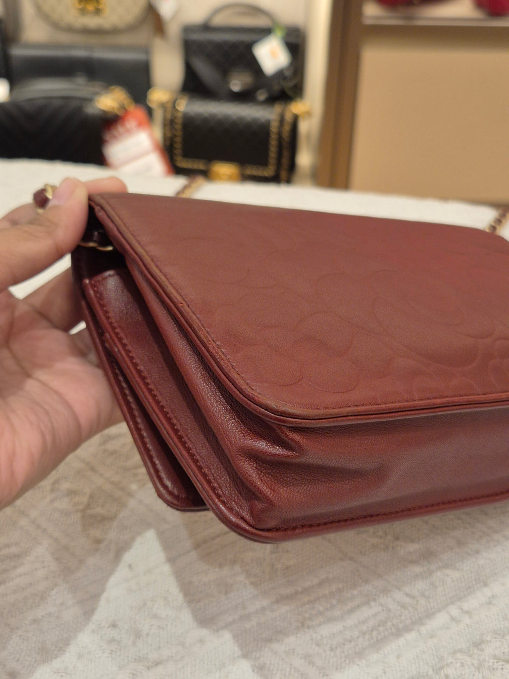Chanel Wallet On Chain Camelia Maroon