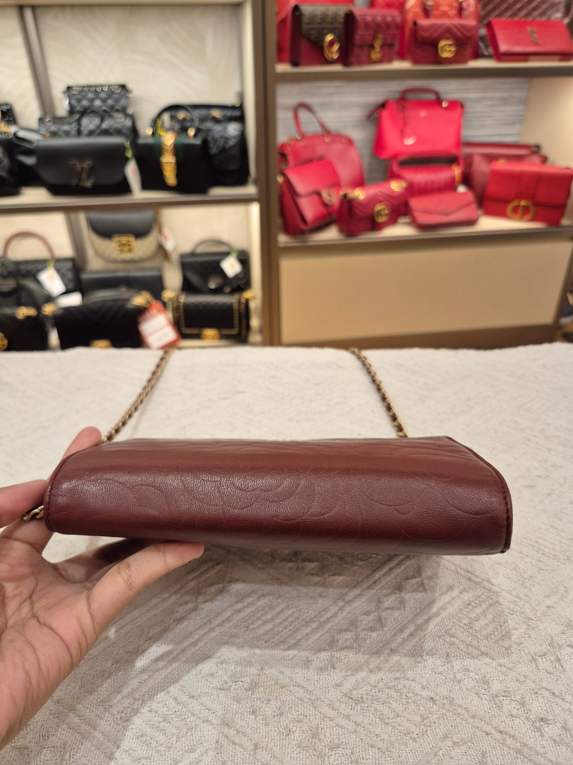 Chanel Wallet On Chain Camelia Maroon