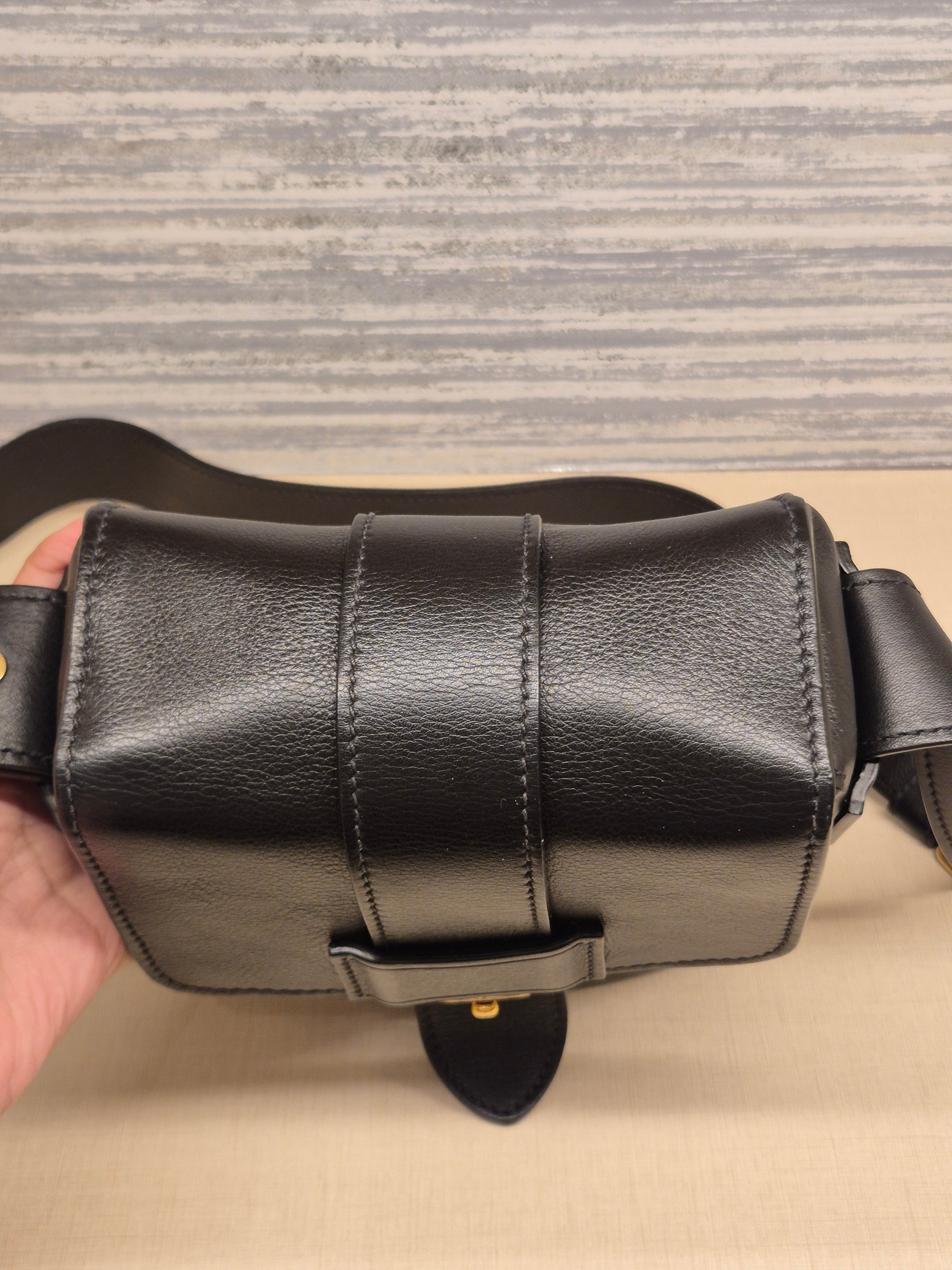 Prada Vitello Sling Leather Black