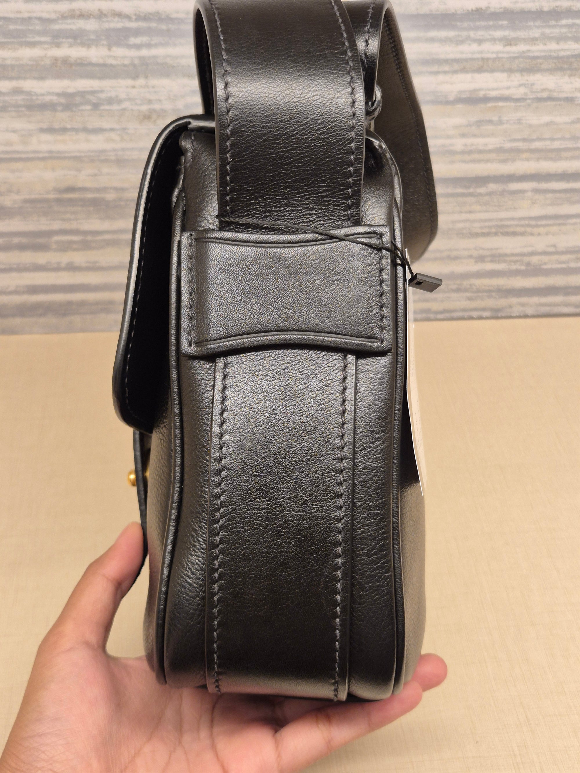 Prada Vitello Sling Leather Black