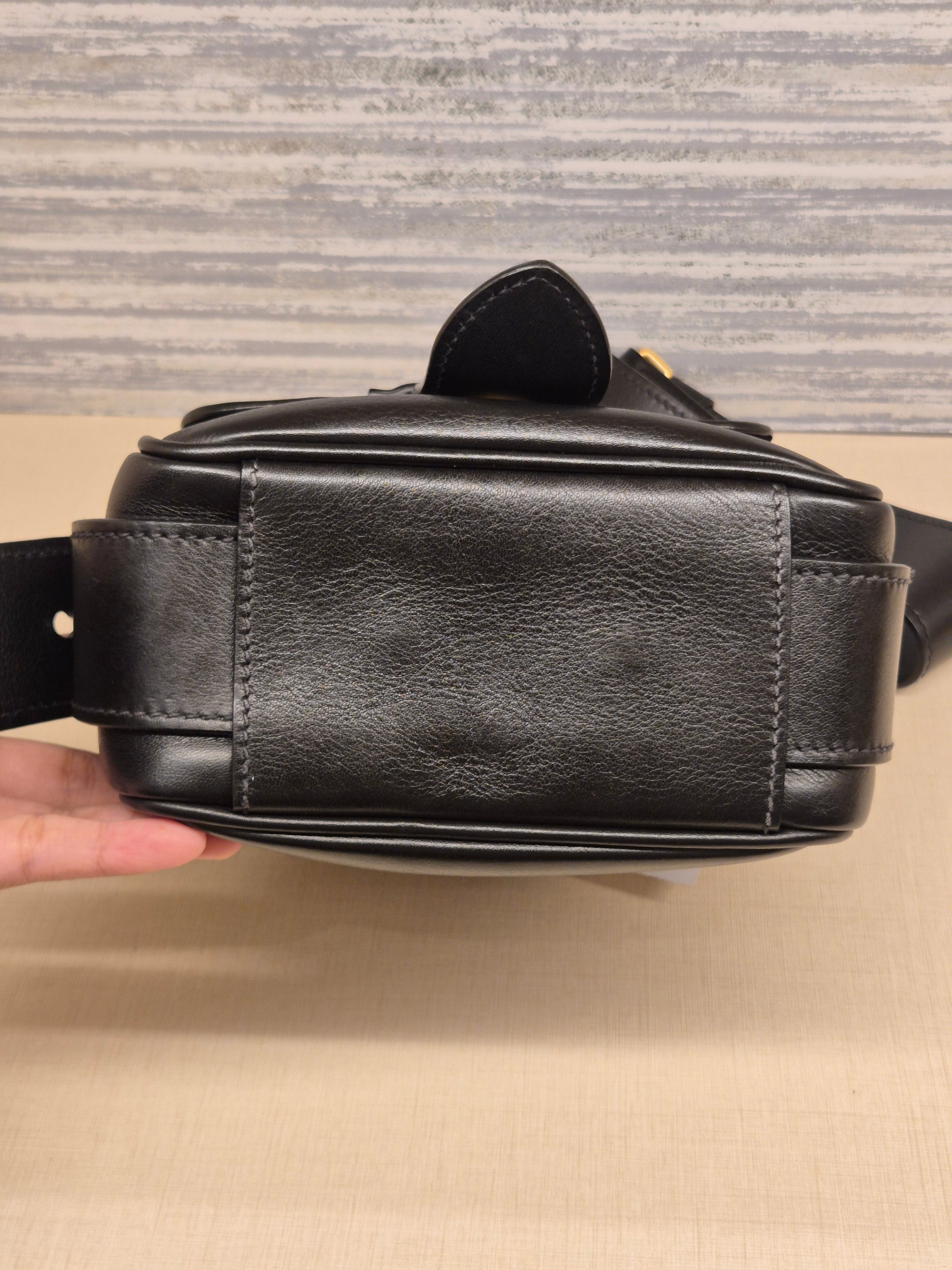 Prada Vitello Sling Leather Black