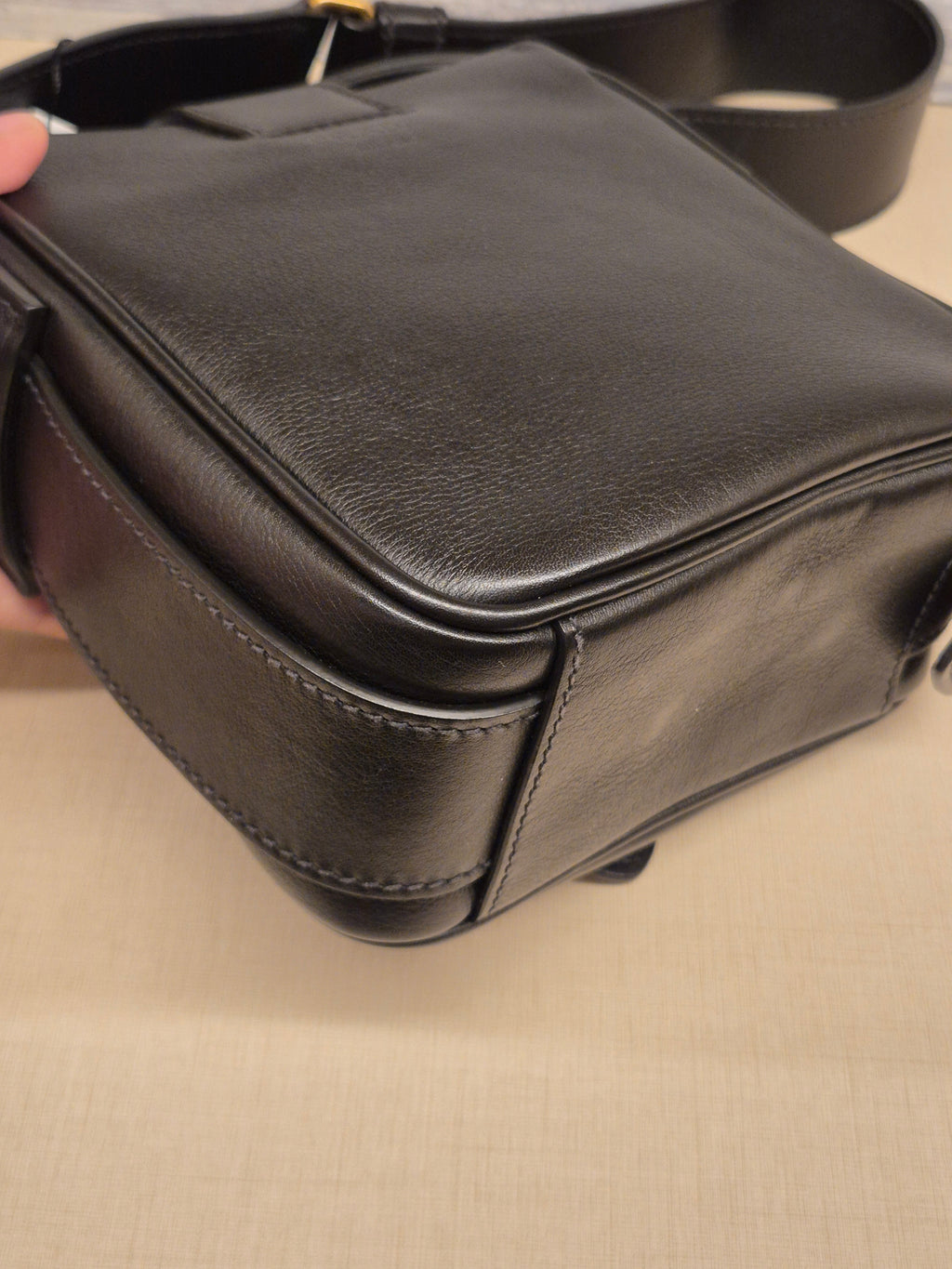 Prada Vitello Sling Leather Black