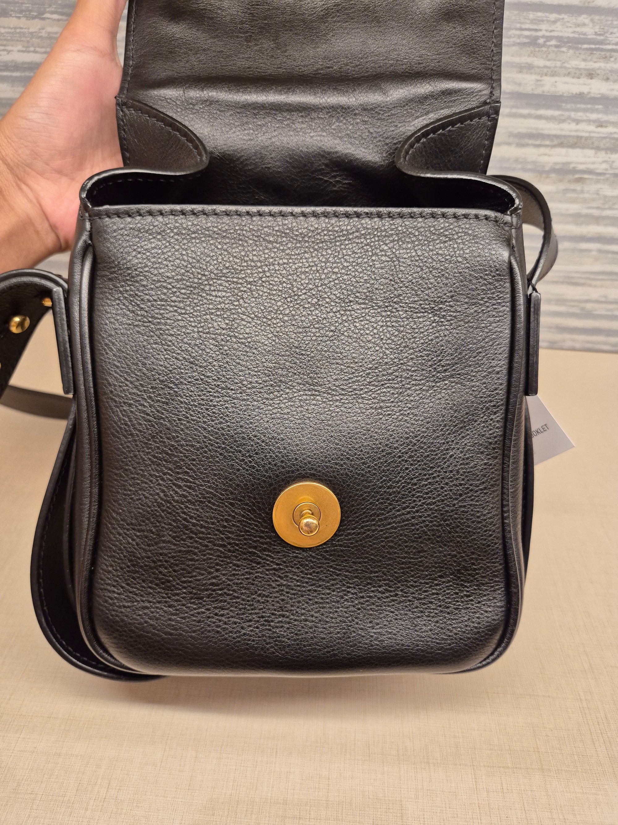 Prada Vitello Sling Leather Black