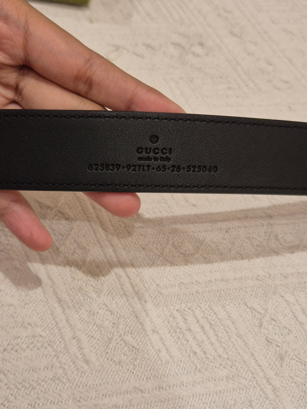 Gucci Supreme Belt Marmont Beige Ebony Black