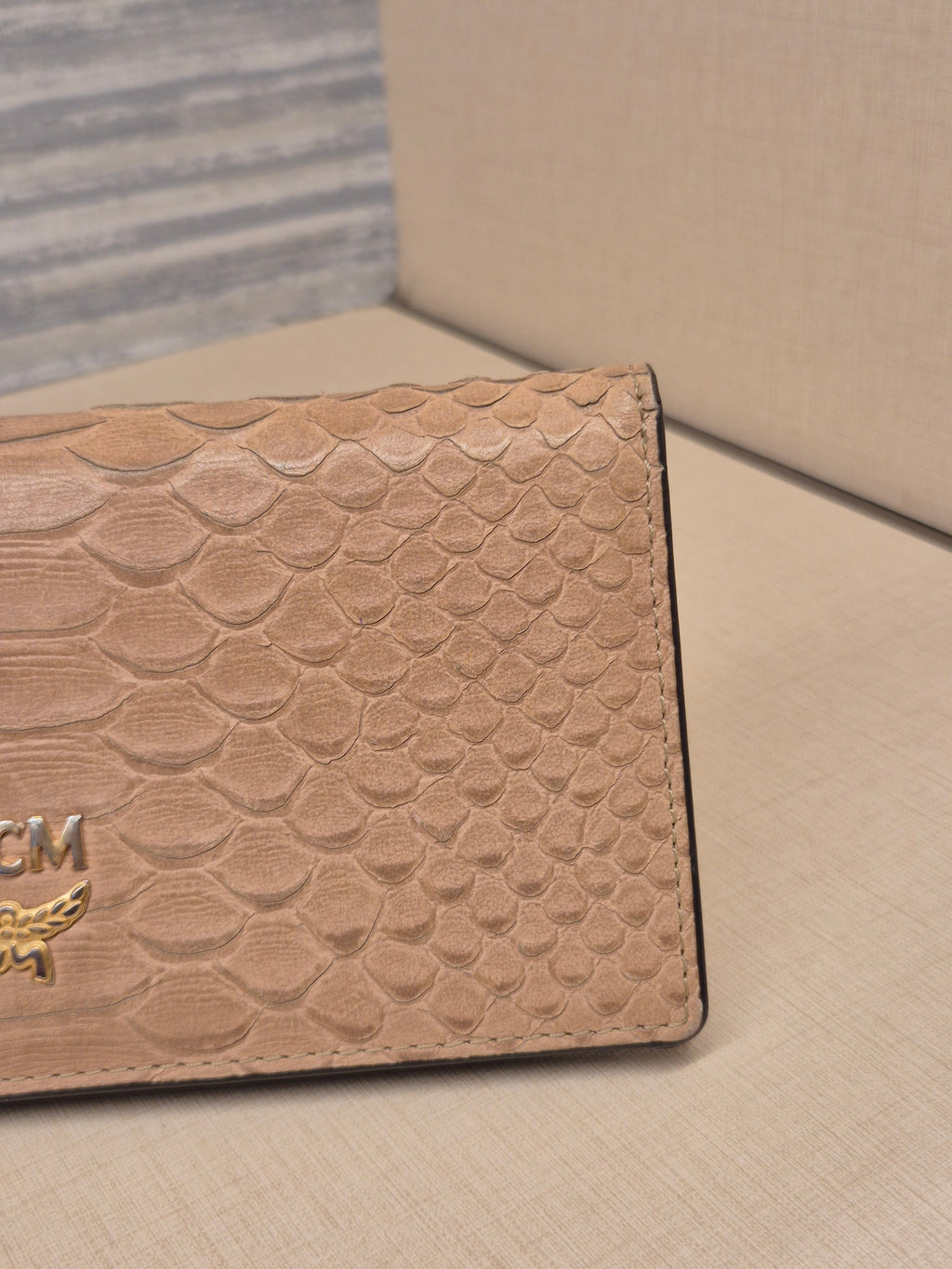 MCM Long Wallet Croco Brown