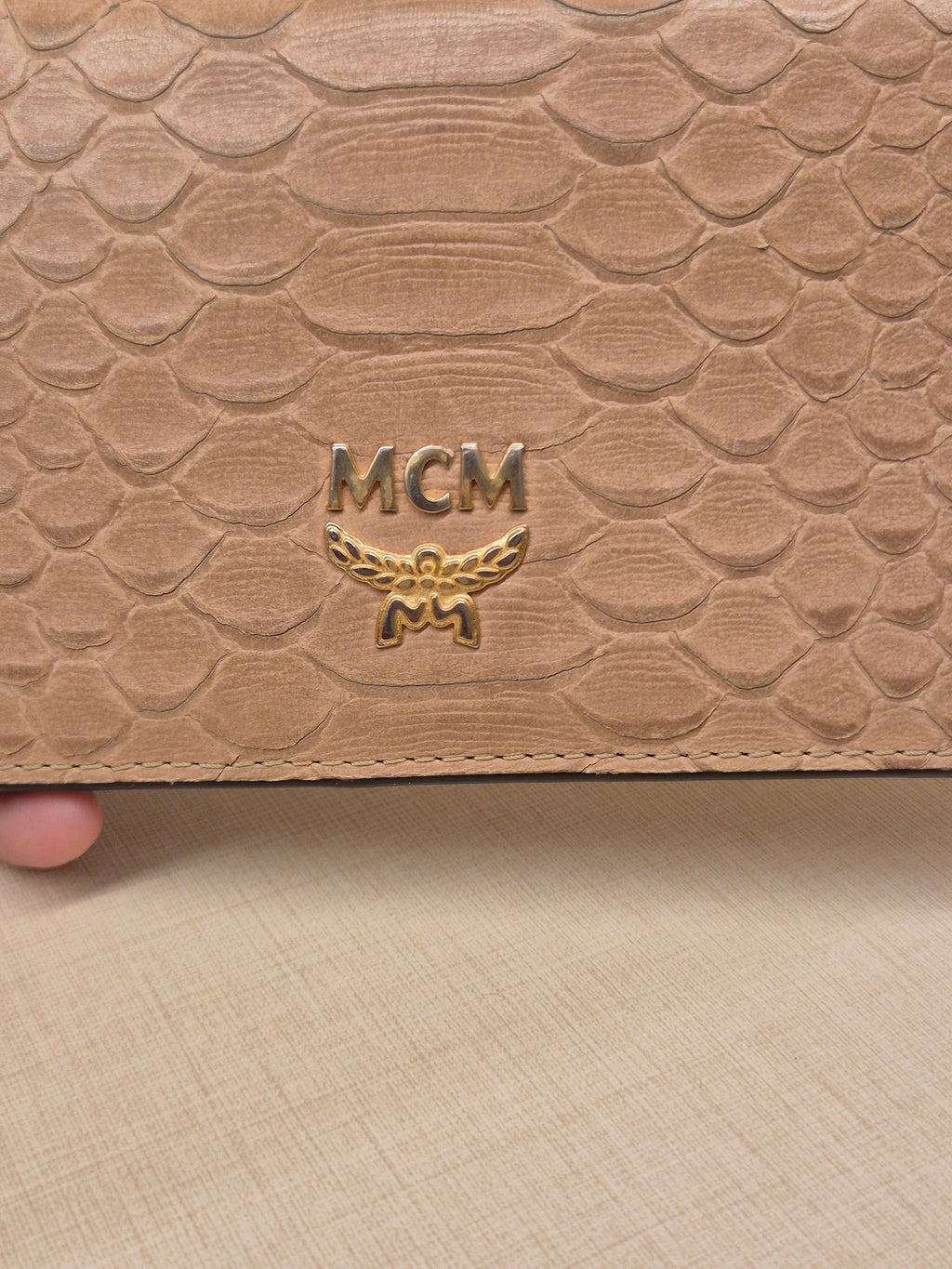 MCM Long Wallet Croco Brown