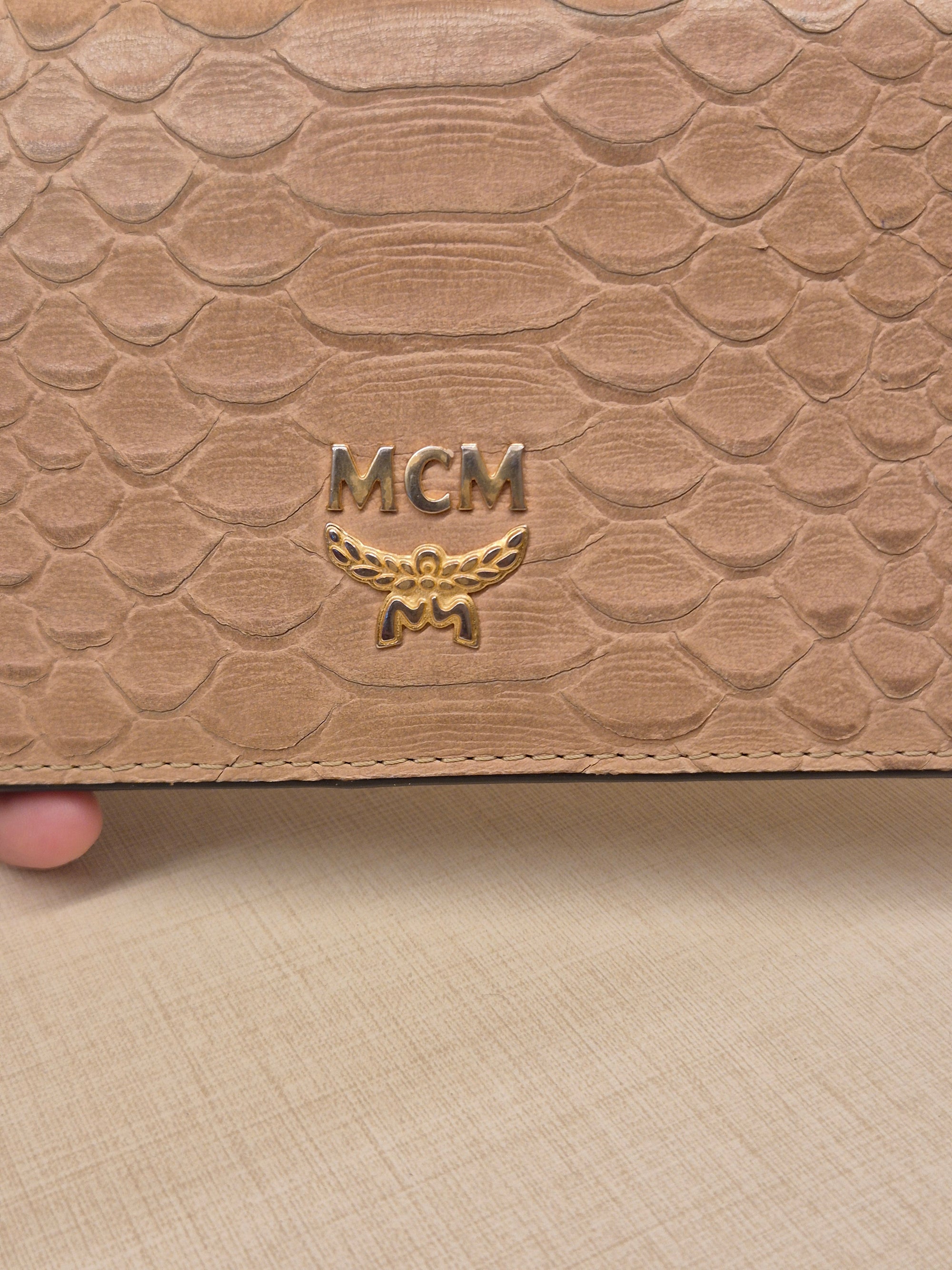 MCM Long Wallet Croco Brown