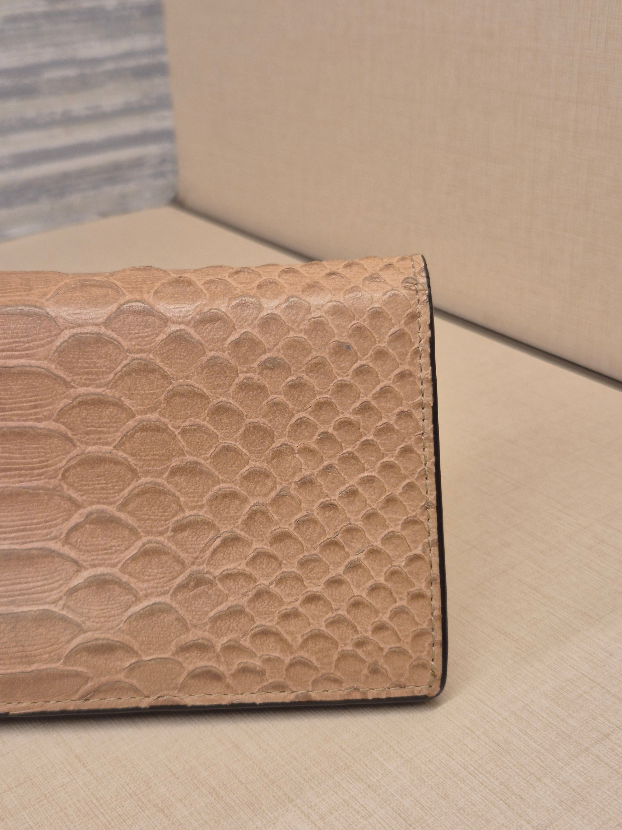MCM Long Wallet Croco Brown
