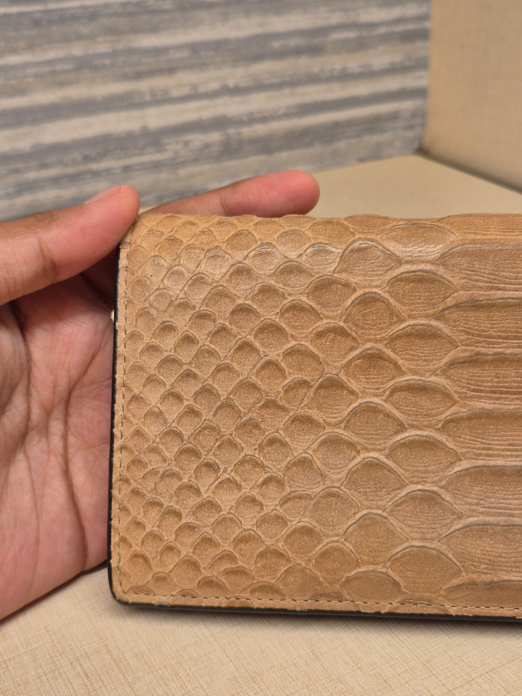 MCM Long Wallet Croco Brown