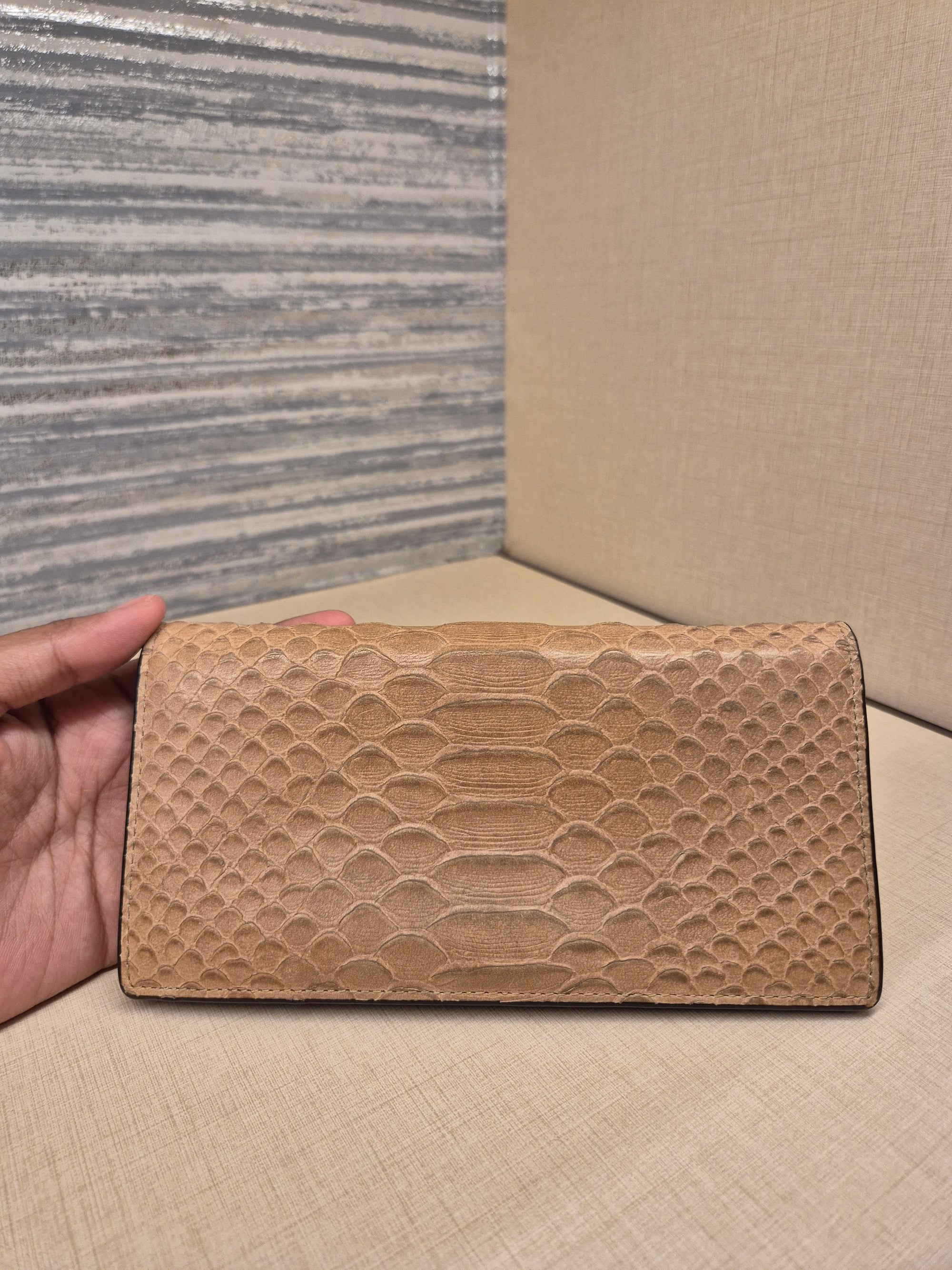 MCM Long Wallet Croco Brown