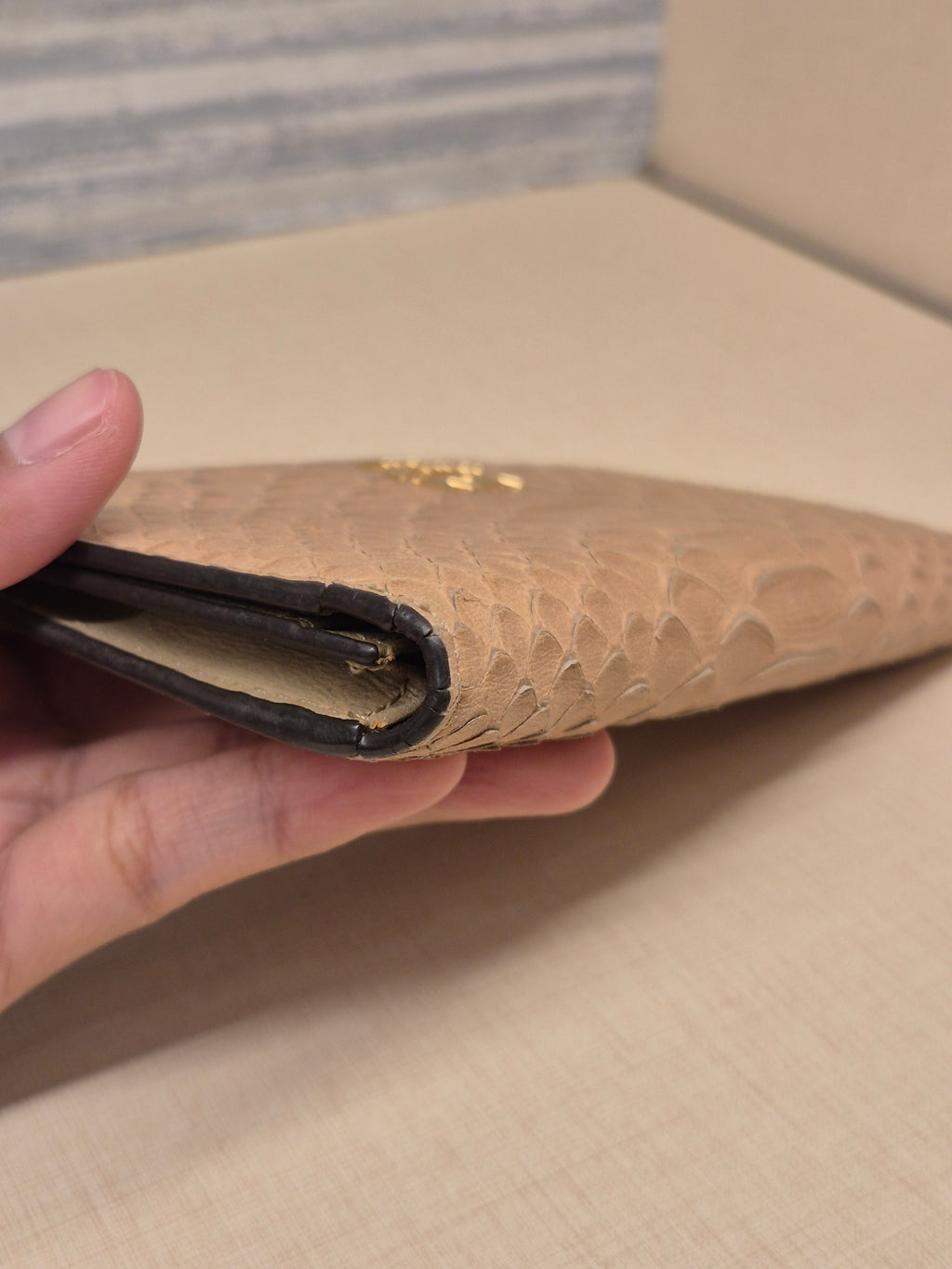 MCM Long Wallet Croco Brown
