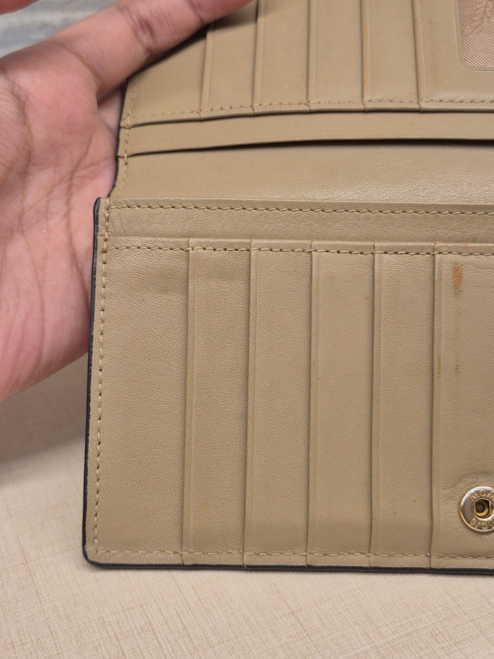 MCM Long Wallet Croco Brown
