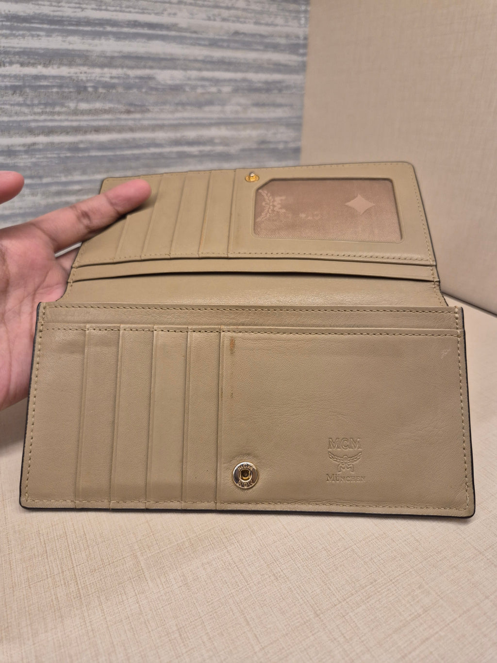 MCM Long Wallet Croco Brown