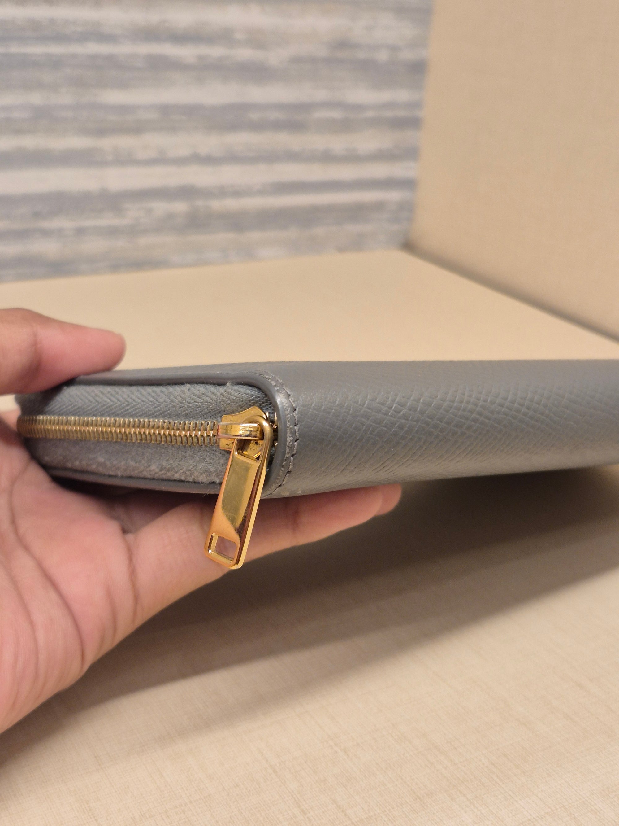Celine Zip Long Wallet Grey