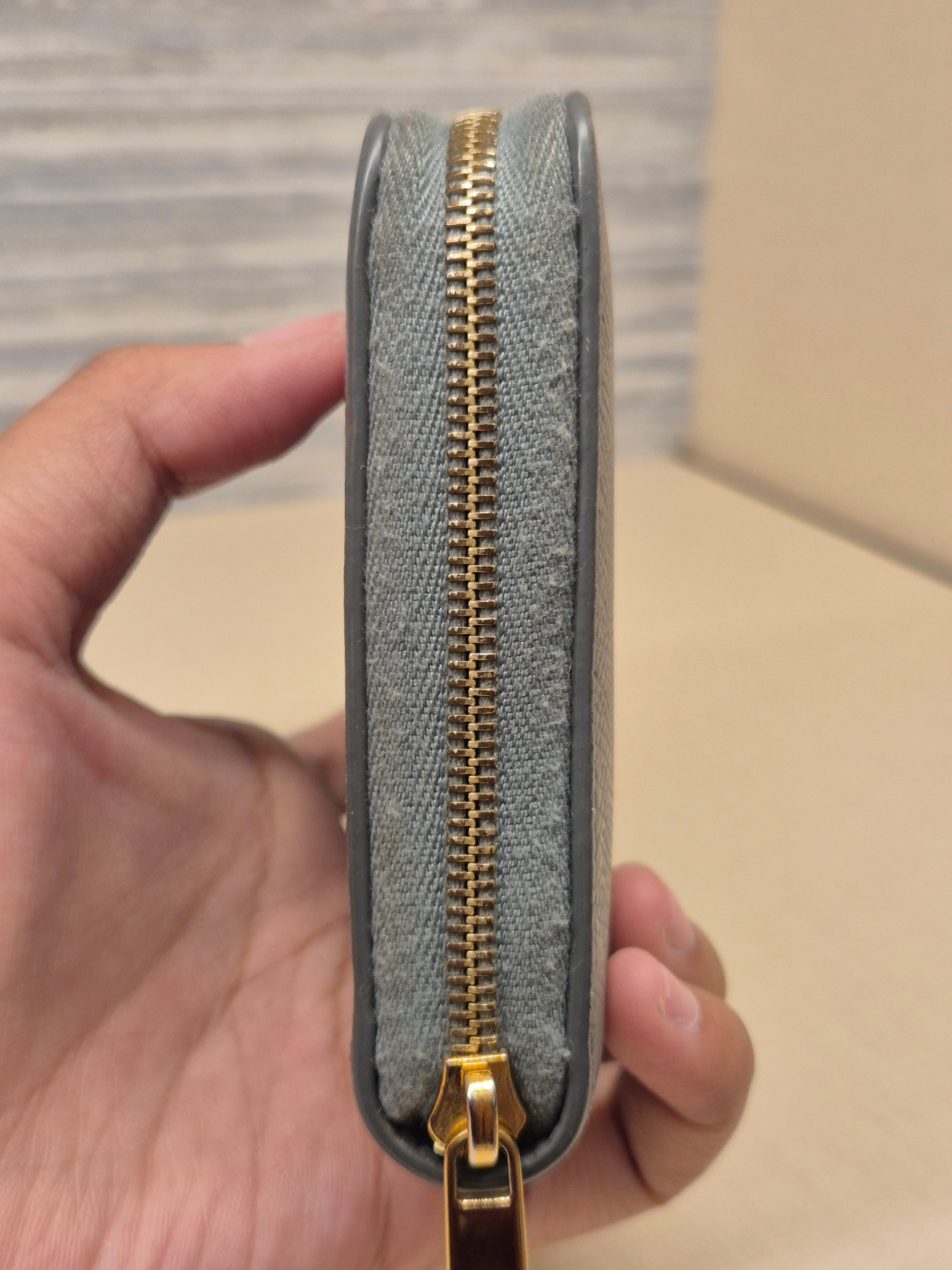 Celine Zip Long Wallet Grey
