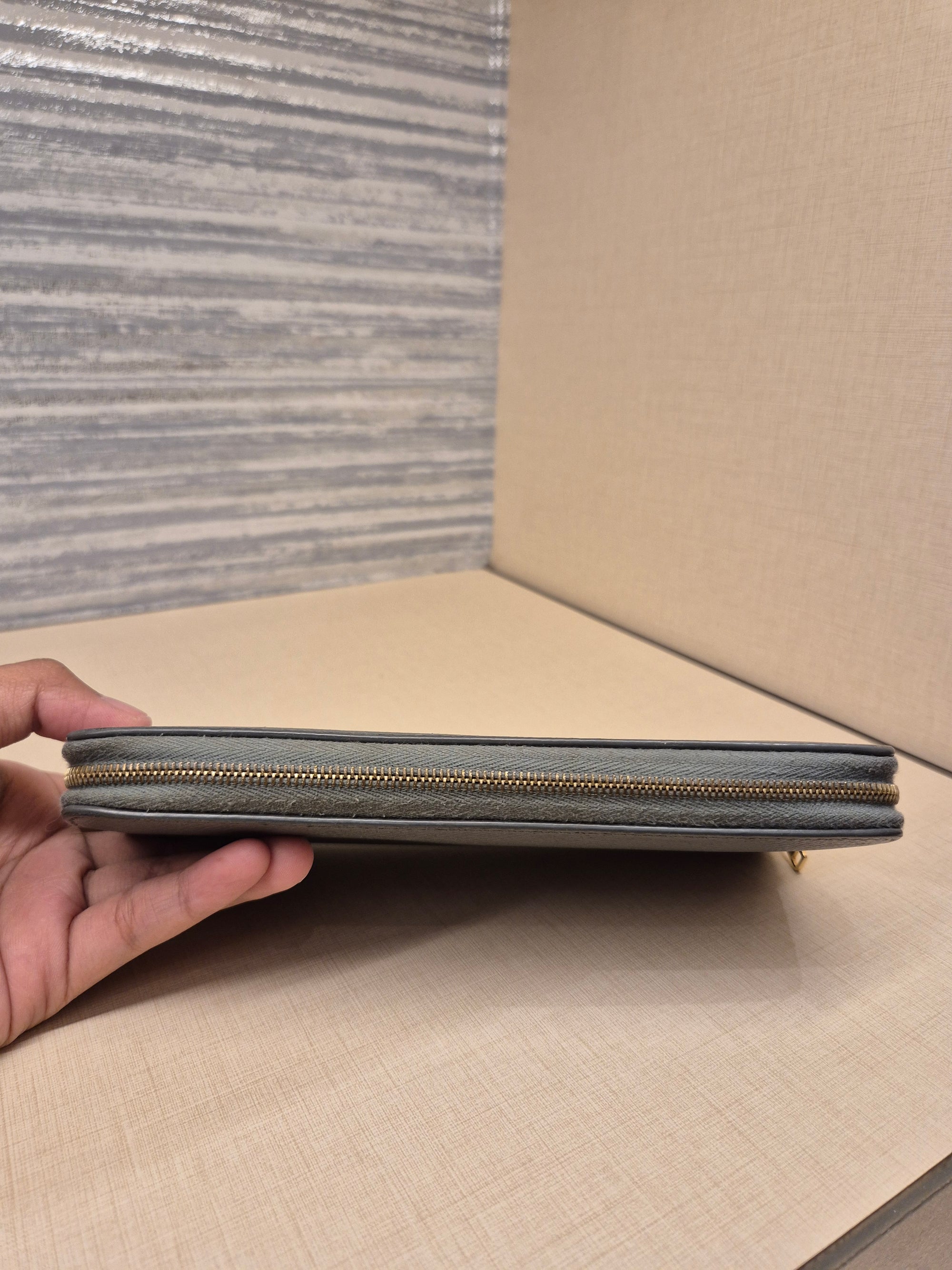 Celine Zip Long Wallet Grey