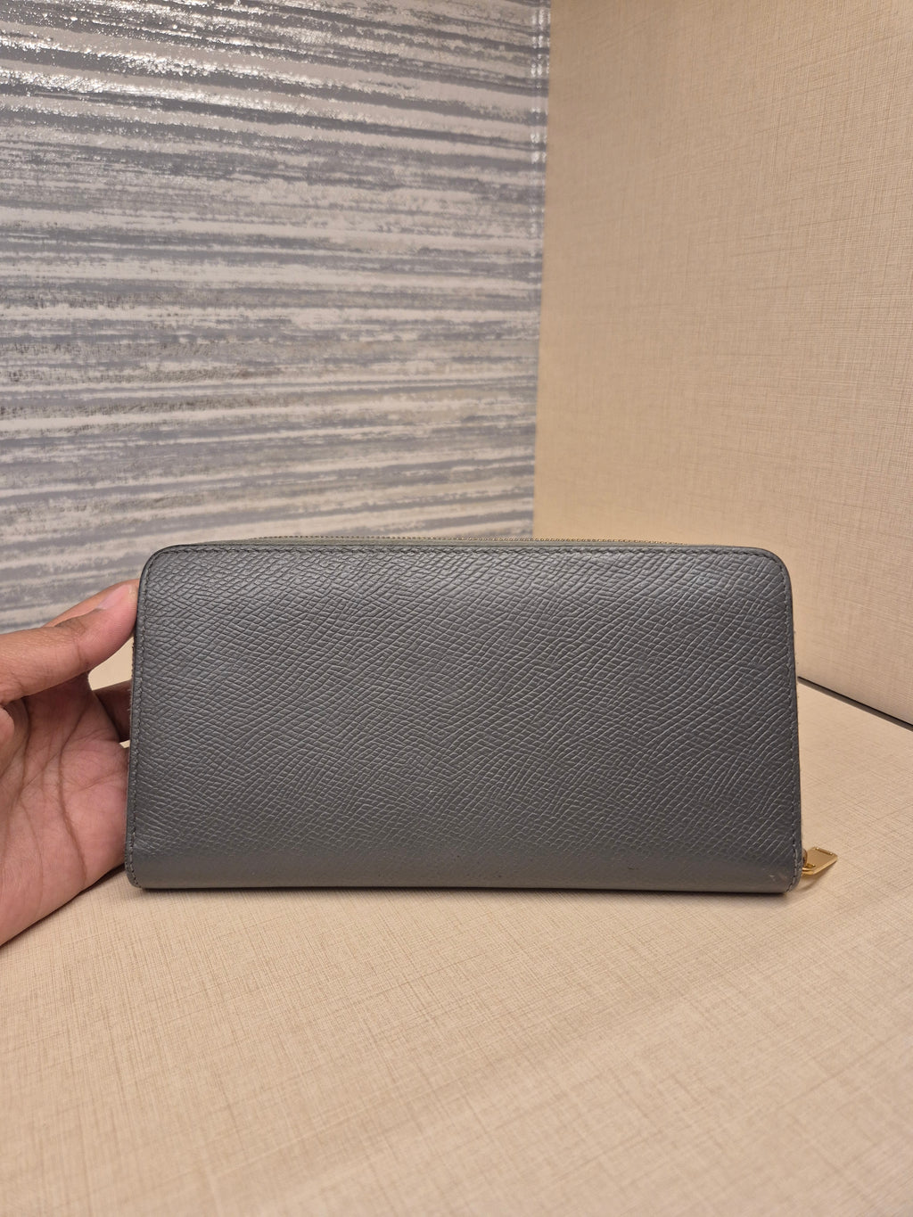 Celine Zip Long Wallet Grey