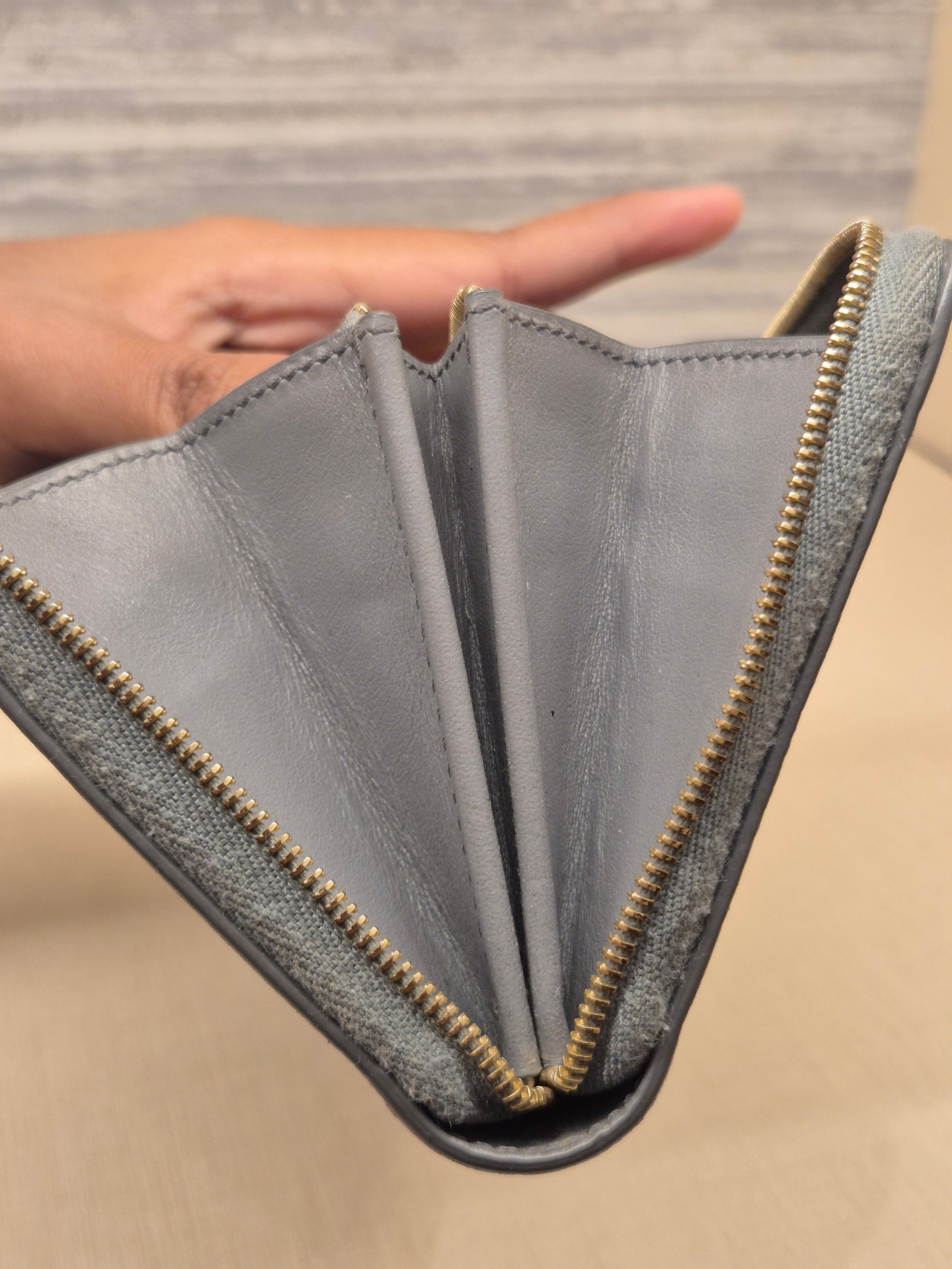 Celine Zip Long Wallet Grey