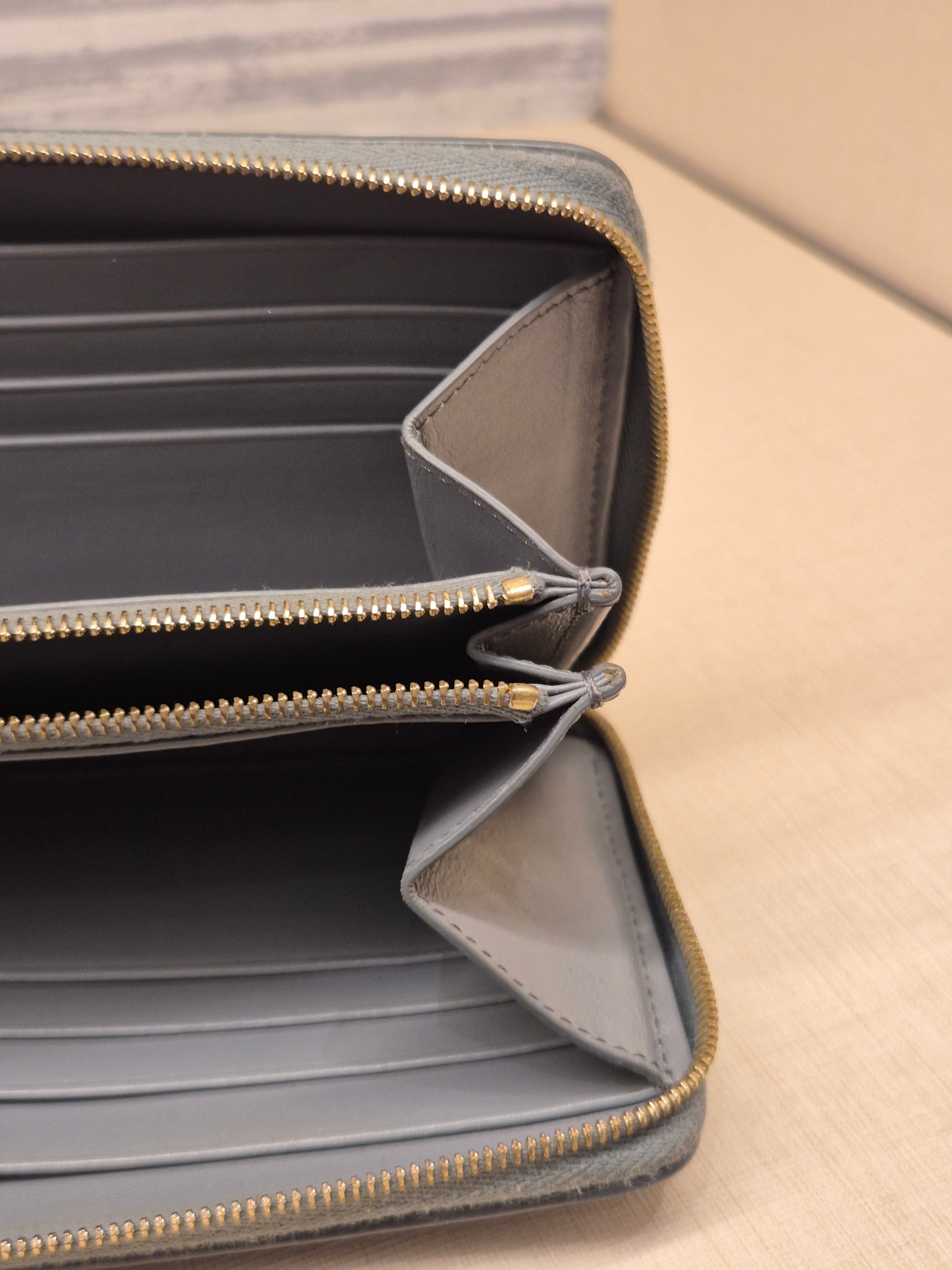 Celine Zip Long Wallet Grey