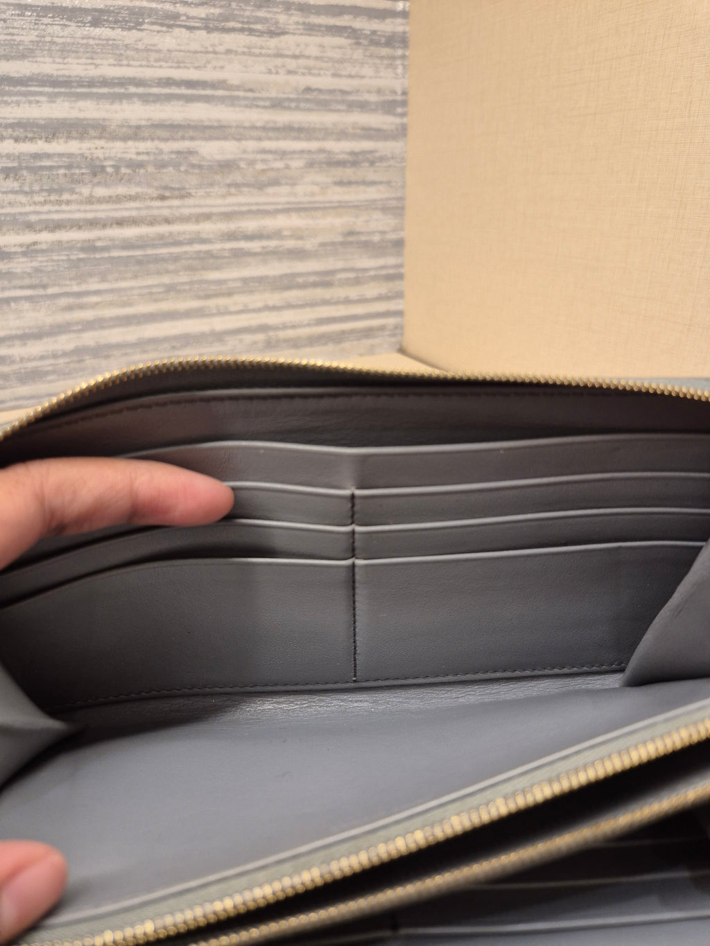 Celine Zip Long Wallet Grey