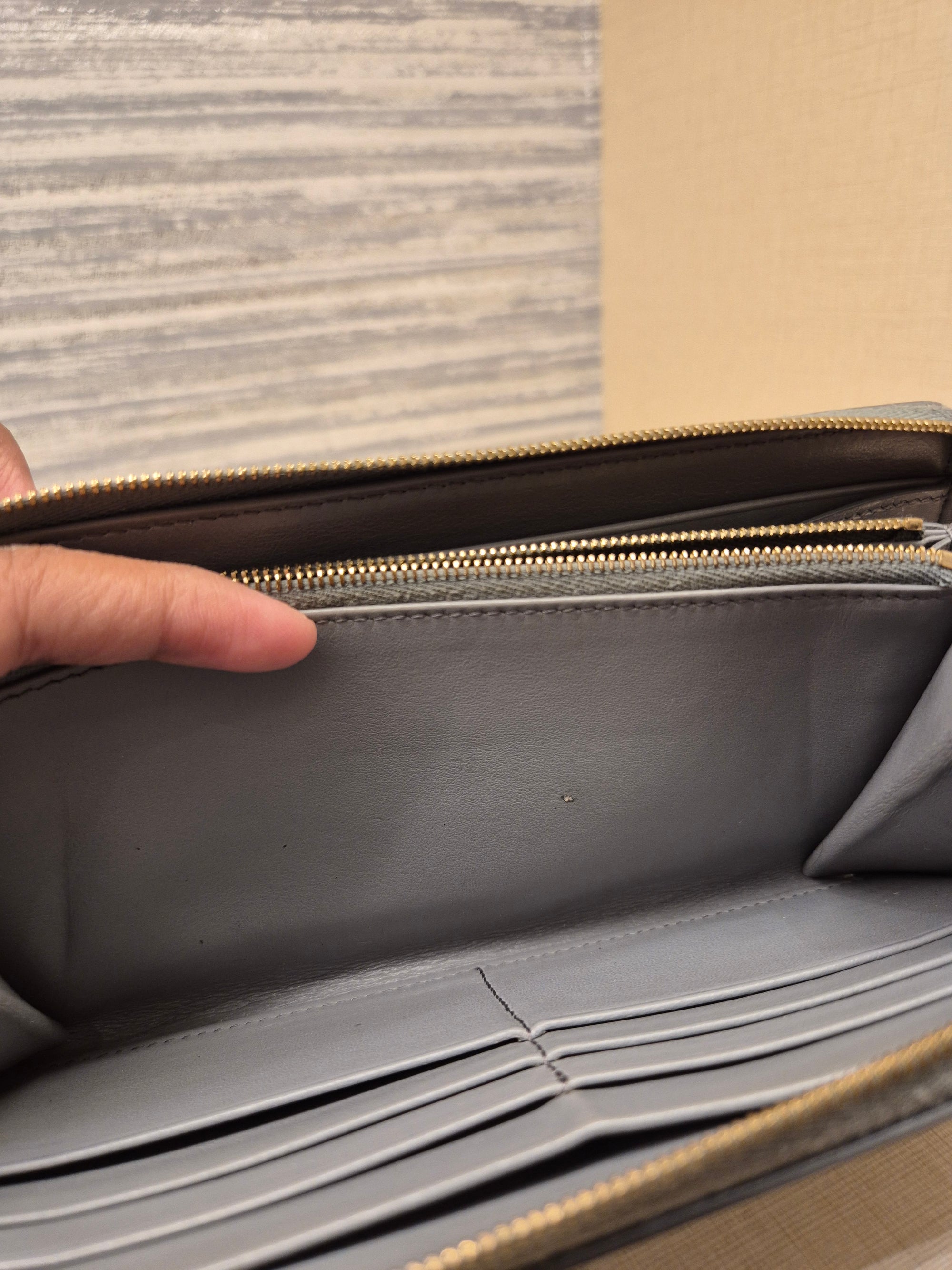 Celine Zip Long Wallet Grey