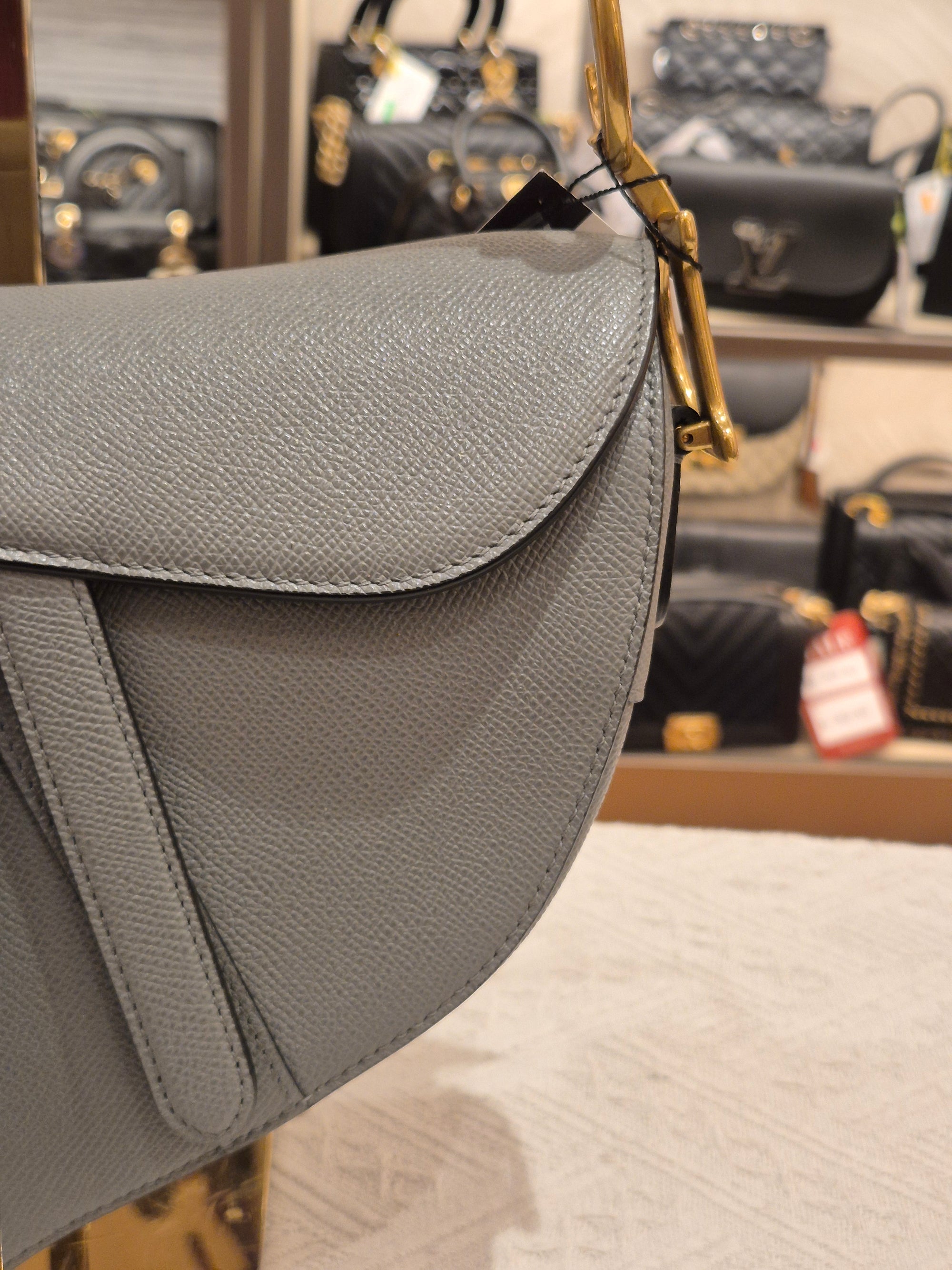Dior Saddle Medium Grey