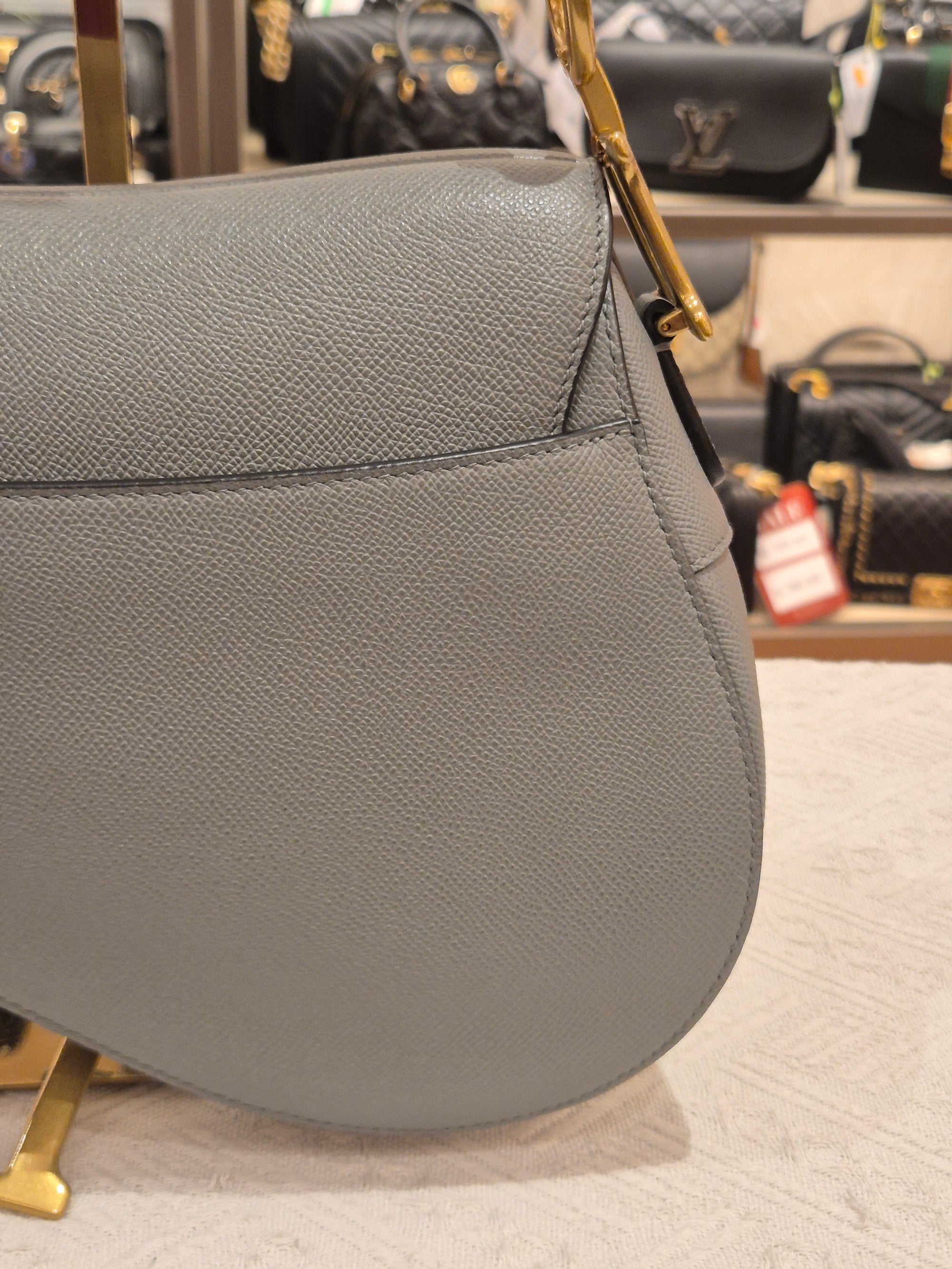 Dior Saddle Medium Grey