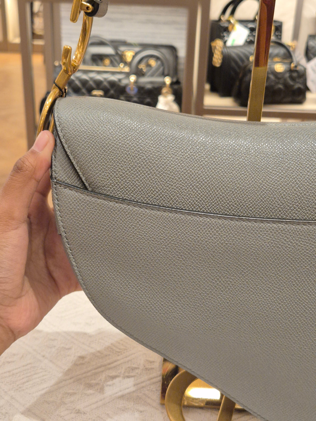 Dior Saddle Medium Grey