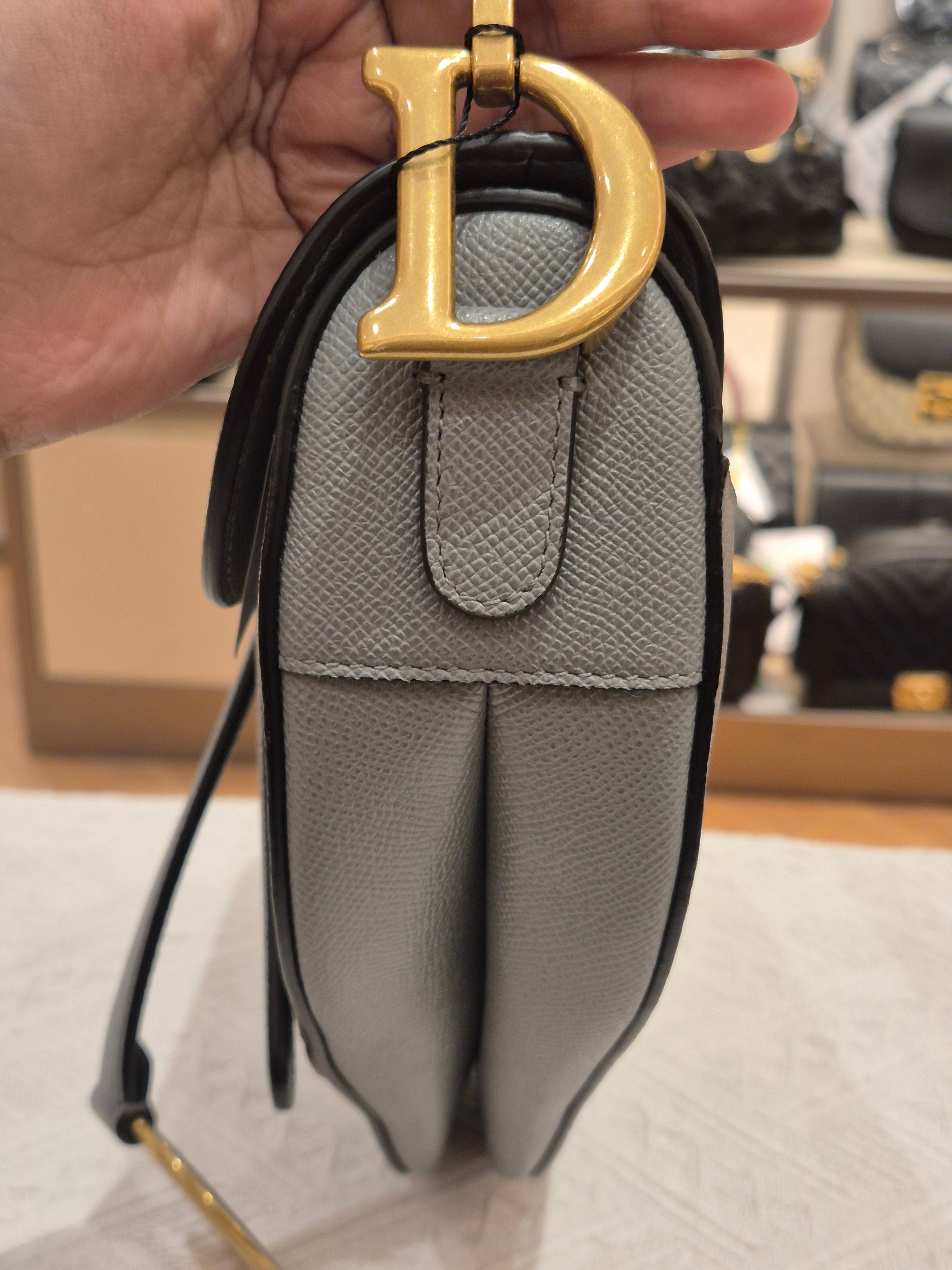Dior Saddle Medium Grey