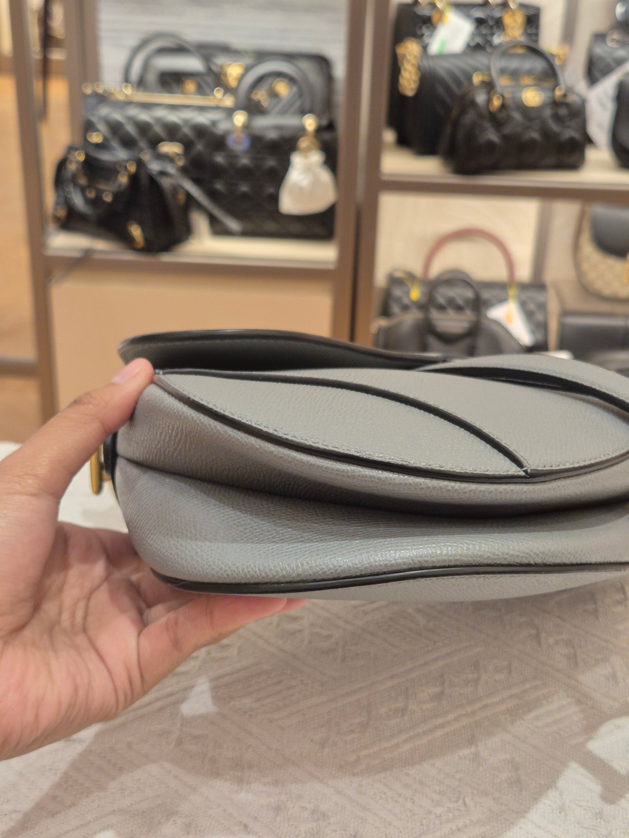 Dior Saddle Medium Grey