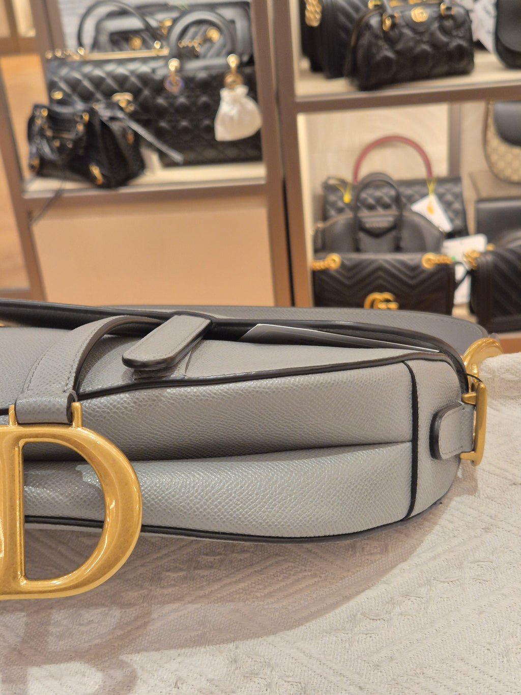 Dior Saddle Medium Grey